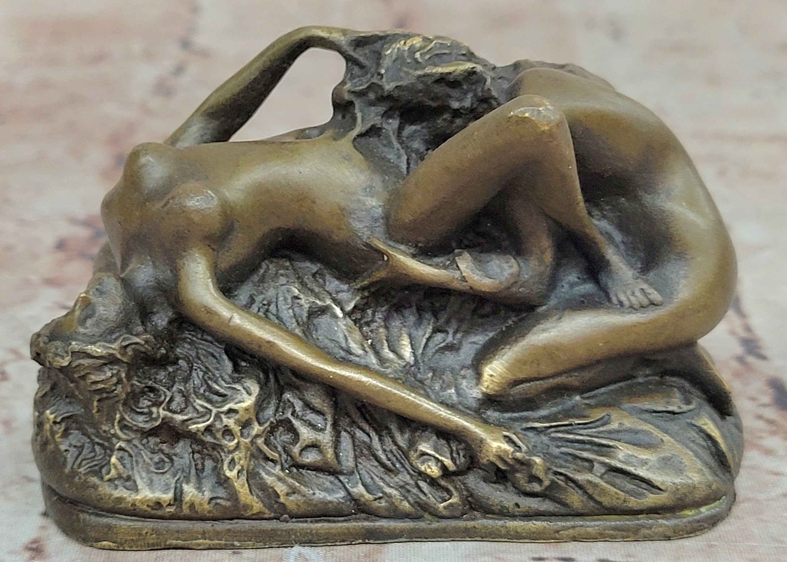 Collector Edition Two Nude Women Lovers Erotic Bronze Sculpture Figurine Deco
