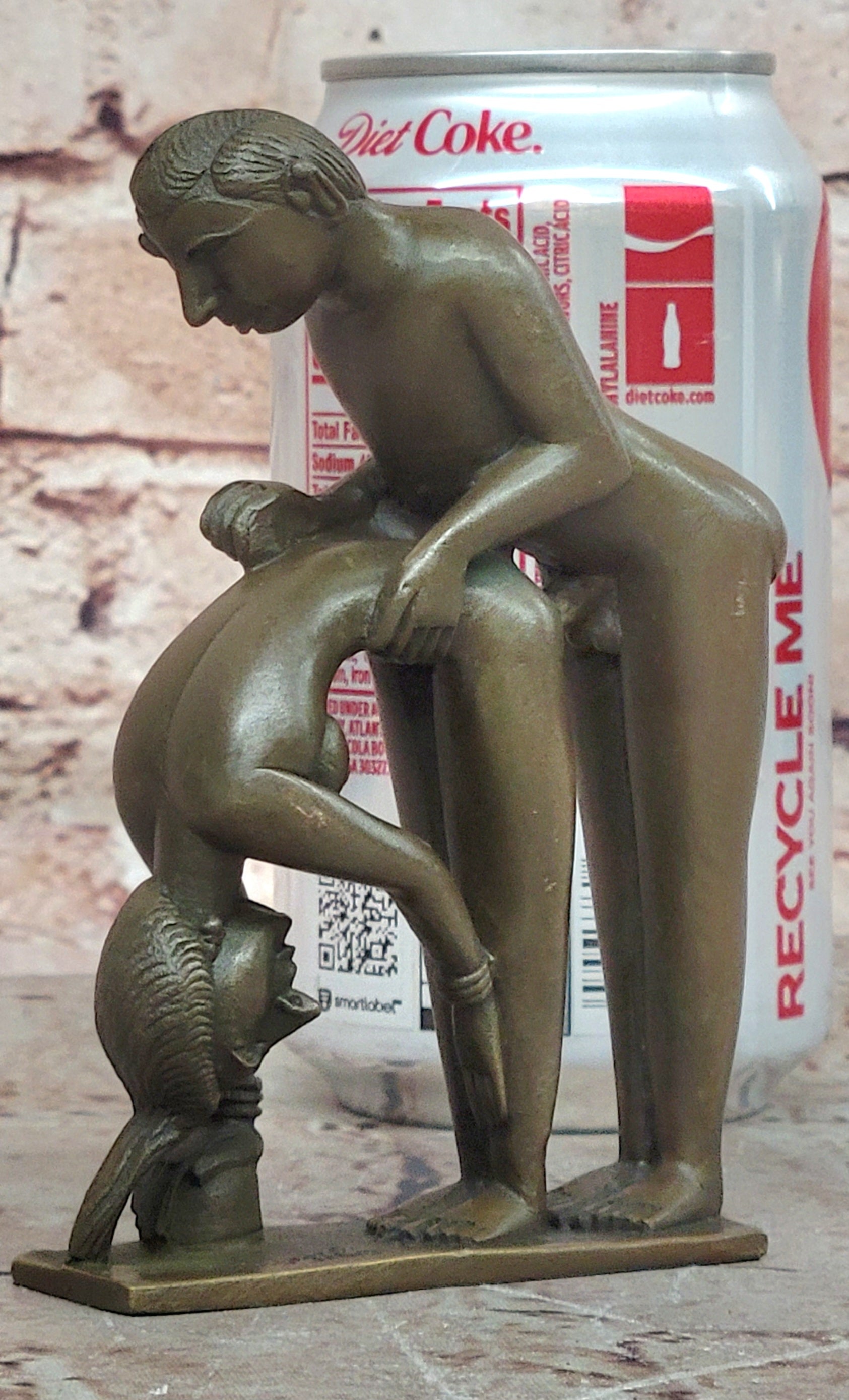 Handcrafted  Conversation Starter Vienna Nude Naked Exotic Position Bronze Sale