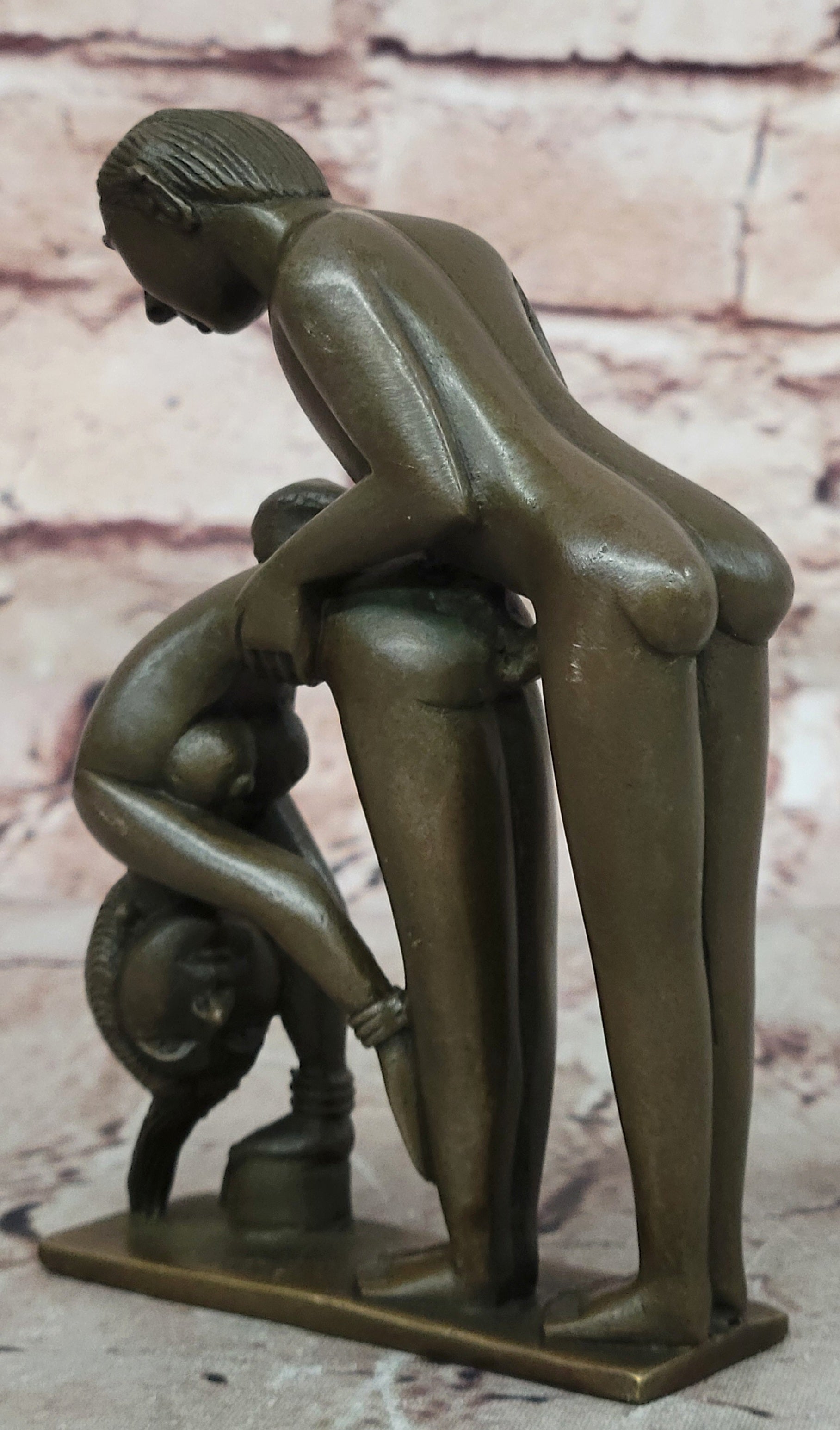 Handcrafted  Conversation Starter Vienna Nude Naked Exotic Position Bronze Sale