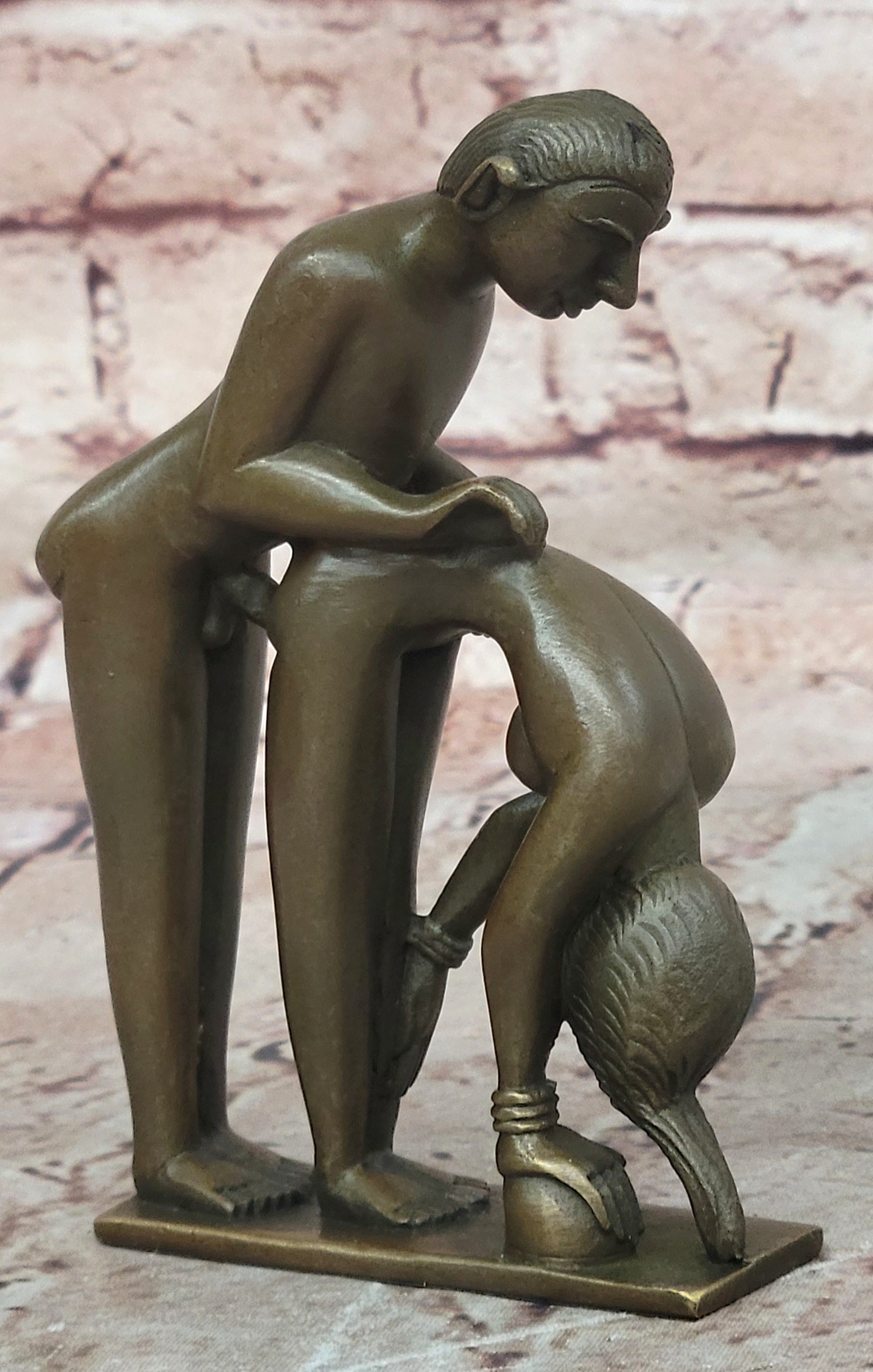 Handcrafted  Conversation Starter Vienna Nude Naked Exotic Position Bronze Sale