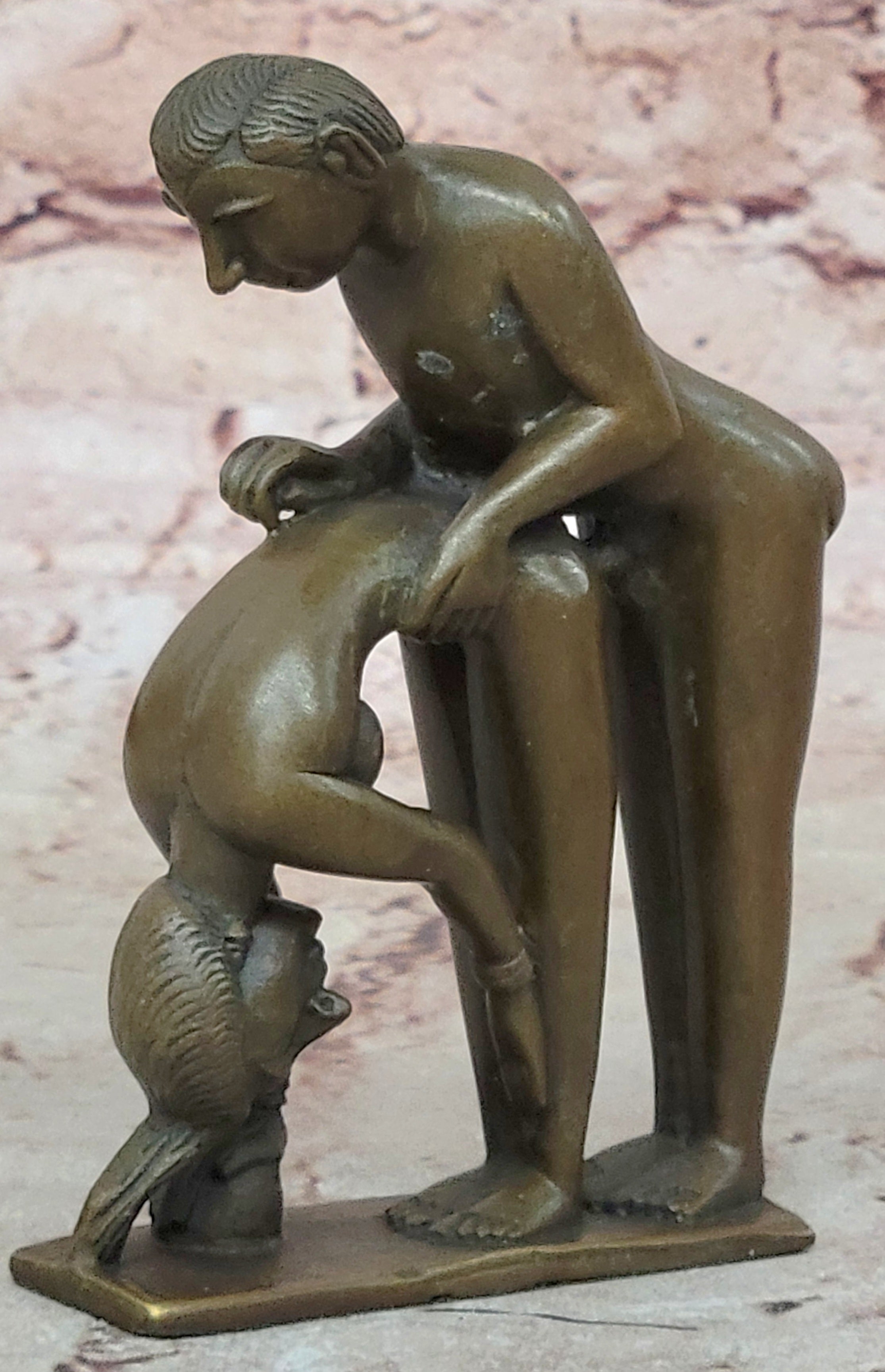 Handcrafted  Conversation Starter Vienna Nude Naked Exotic Position Bronze Sale