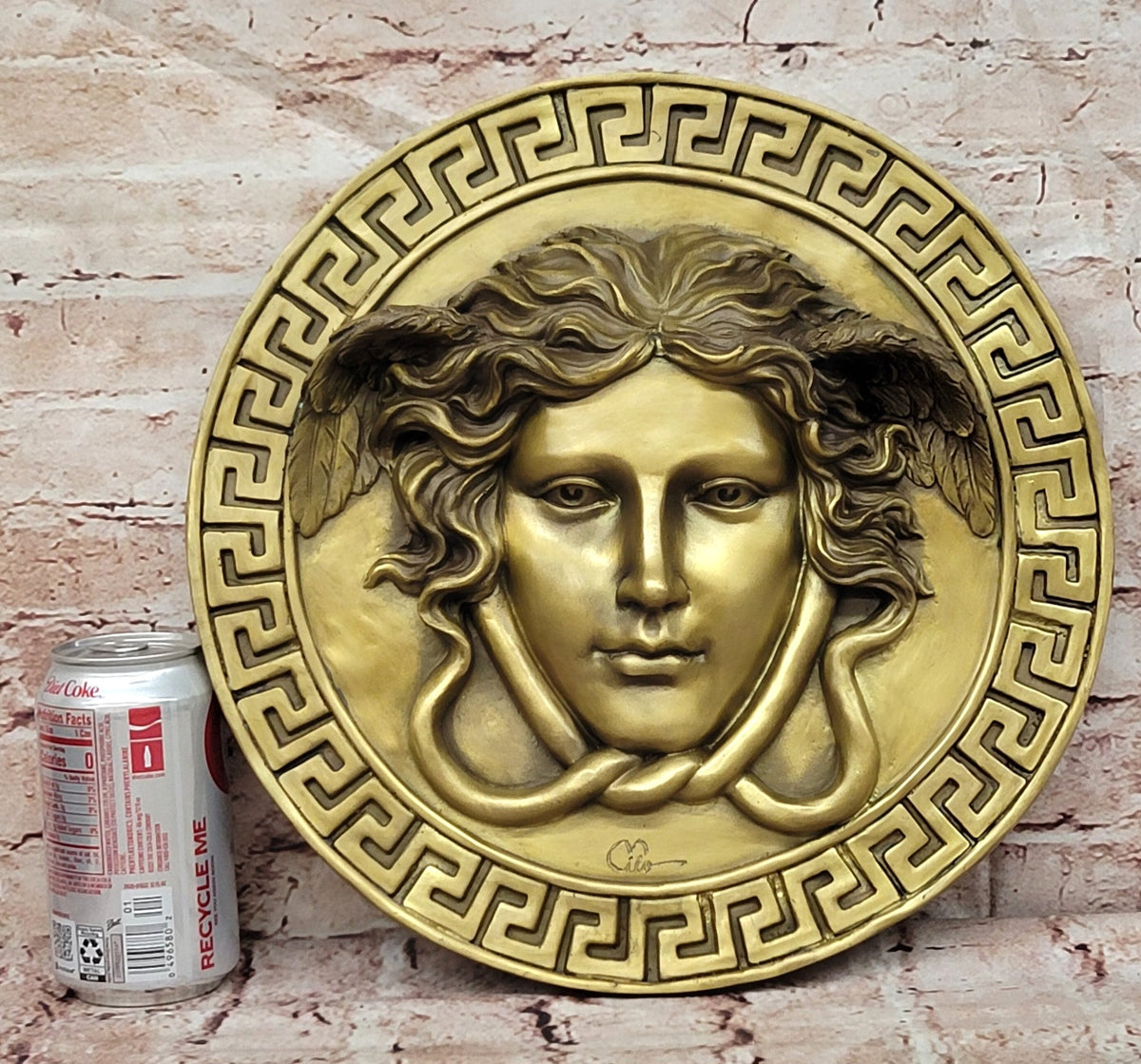 Milo Bronze Bas Relief Medusa Wall Hanging Greek Mythology Collectible Artwork Art