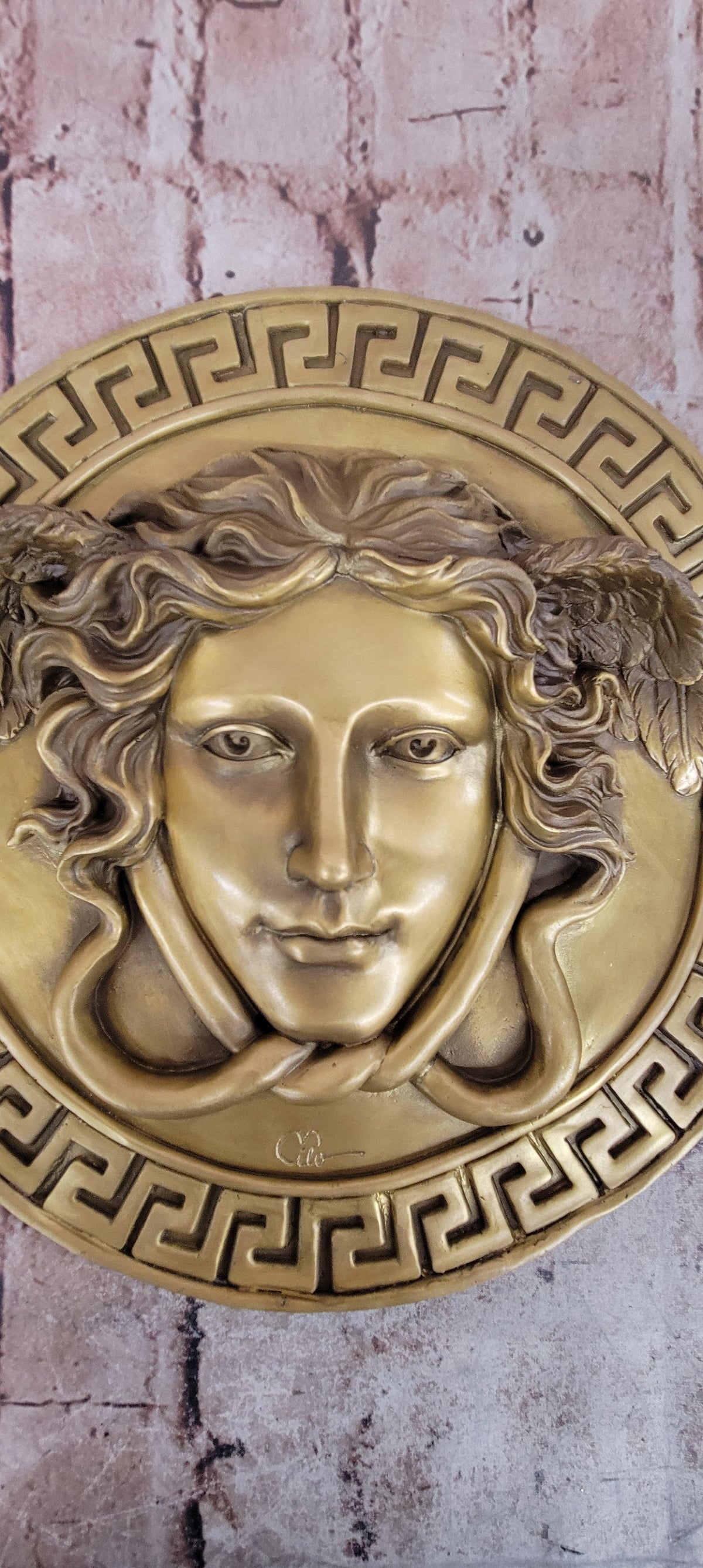 Milo Bronze Bas Relief Medusa Wall Hanging Greek Mythology Collectible Artwork Art