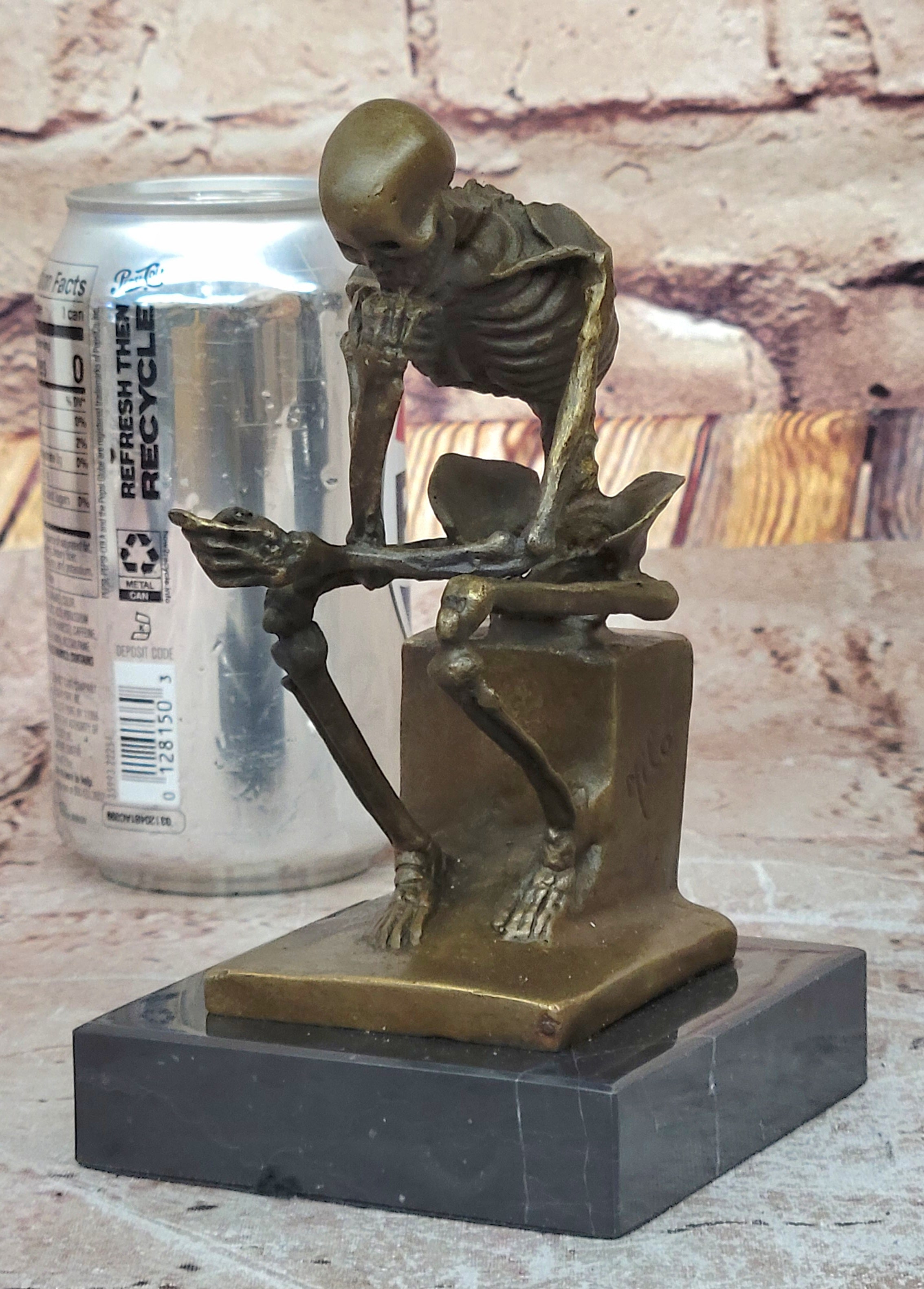 Hot Cast Original Vienna Bronze Tribute to Rodin Thinker Bronze Sculpture Gif