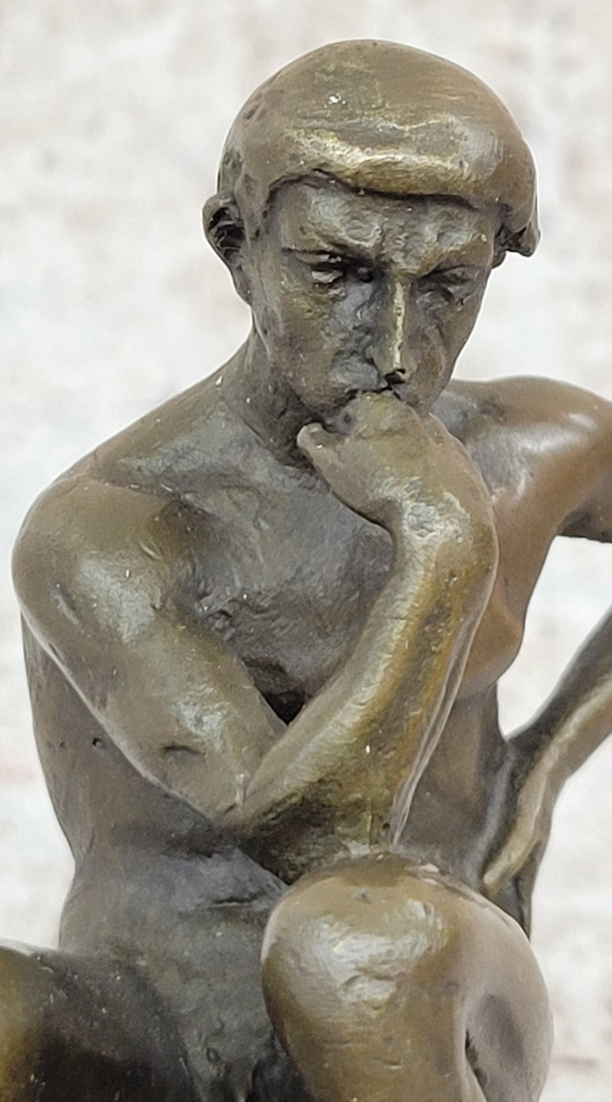 Rodin Rodin`s The Thinker Classical Male Nude Bronze Marble Statue Sculpture Art