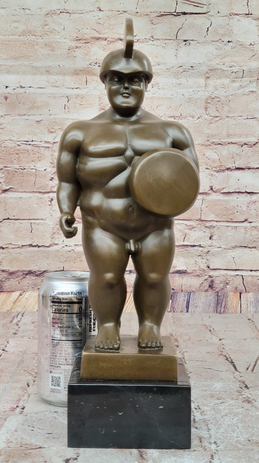 Fernando Botero Handcrafted Roman Warrior Bronze Masterpiece Sculpture Statue