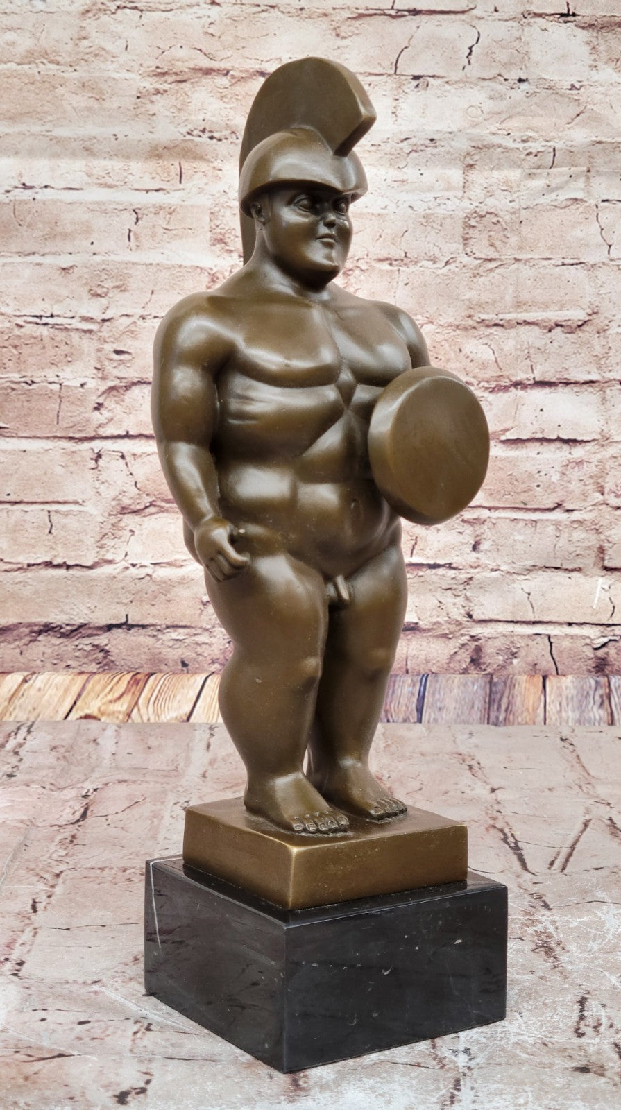 Fernando Botero Handcrafted Roman Warrior Bronze Masterpiece Sculpture Statue