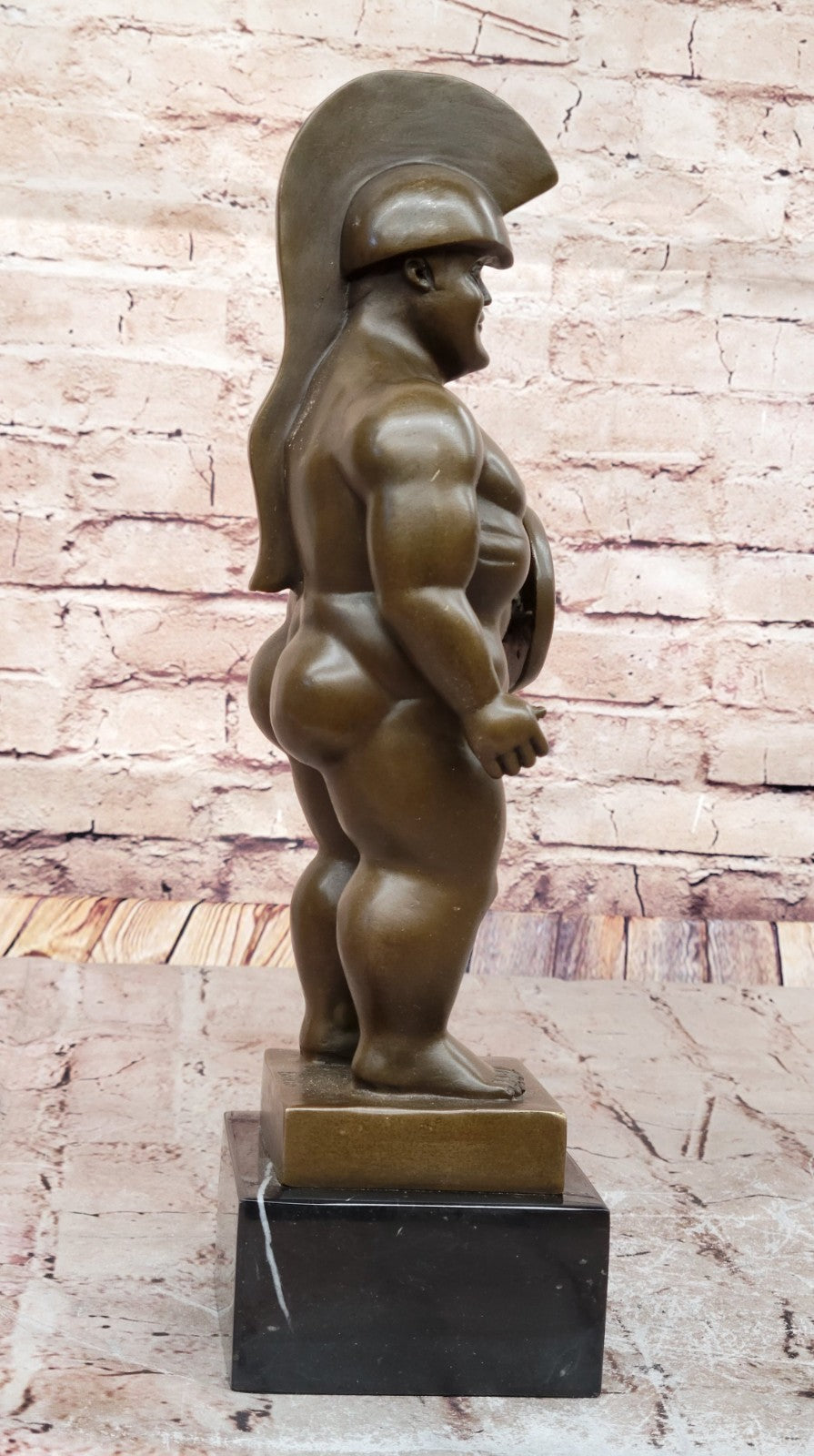 Fernando Botero Handcrafted Roman Warrior Bronze Masterpiece Sculpture Statue