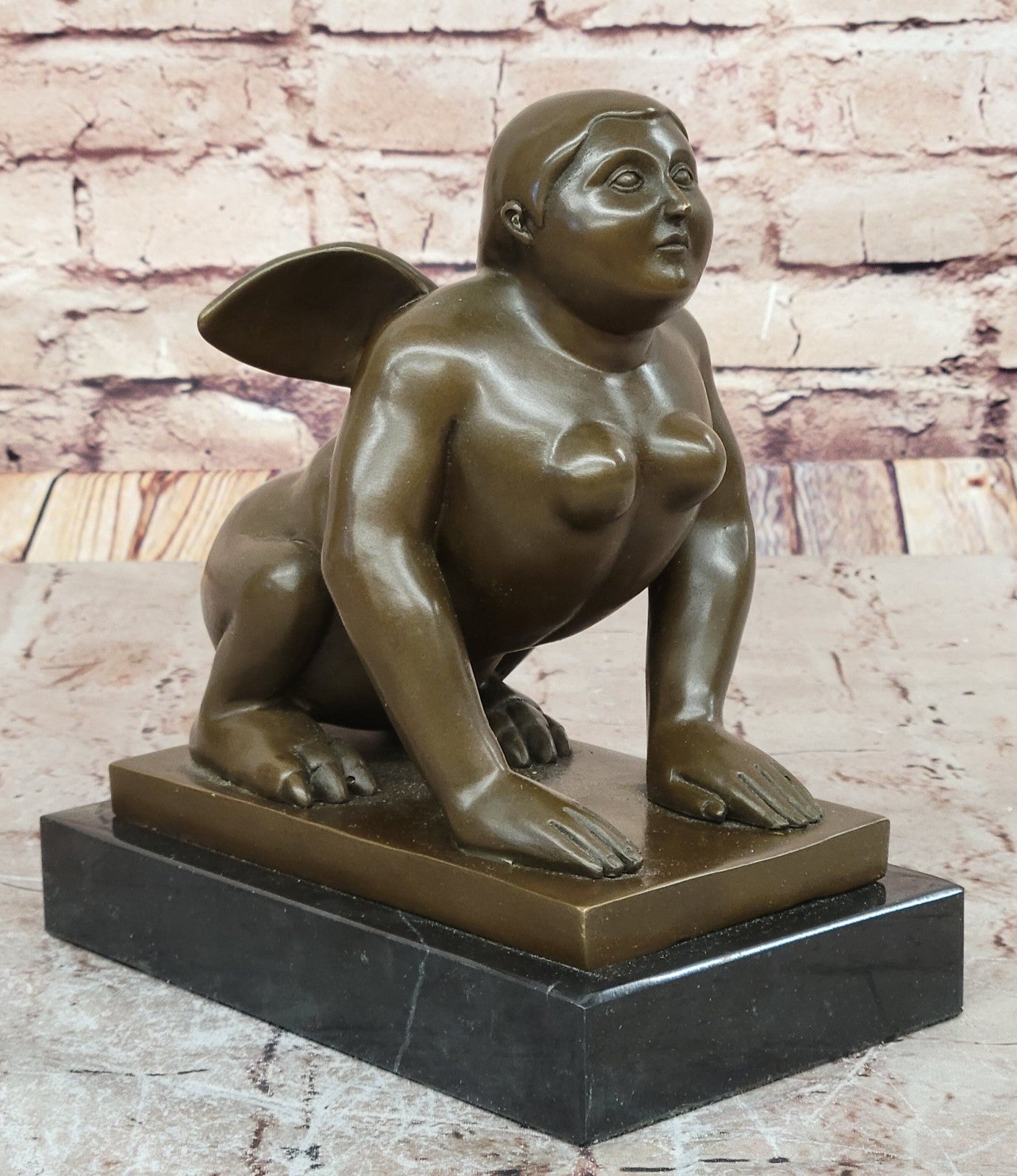 FRENCH EMPIRE HOME OFFICE DECOR BRONZE-Ormolu-SPHINX/Egyptian Revival Figurine