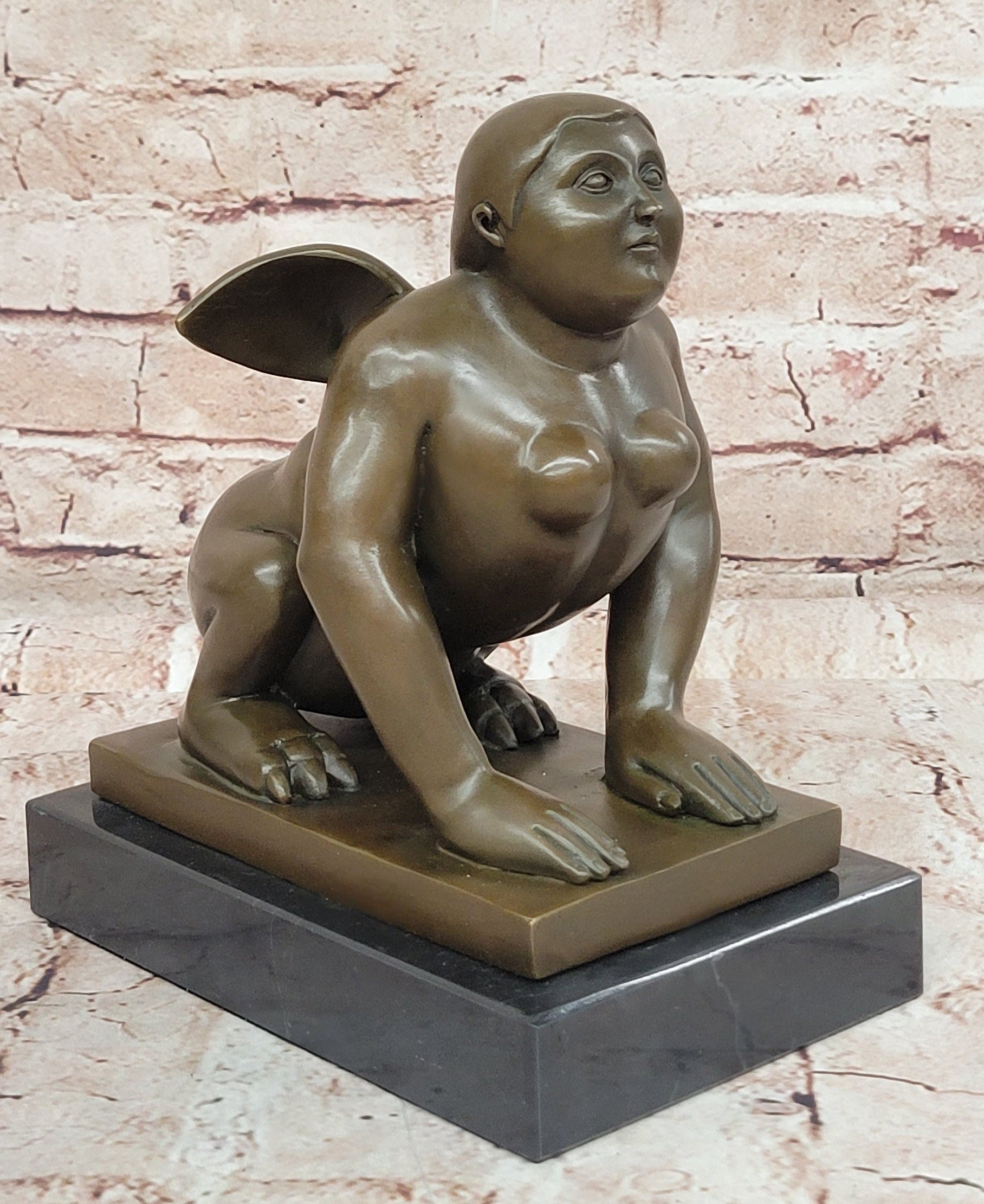 FRENCH EMPIRE HOME OFFICE DECOR BRONZE-Ormolu-SPHINX/Egyptian Revival Figurine