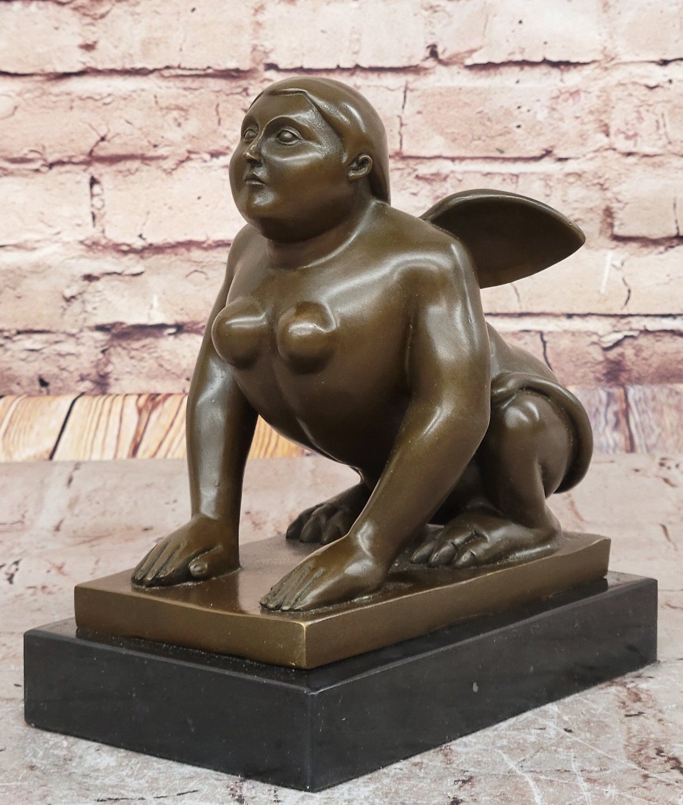 FRENCH EMPIRE HOME OFFICE DECOR BRONZE-Ormolu-SPHINX/Egyptian Revival Figurine
