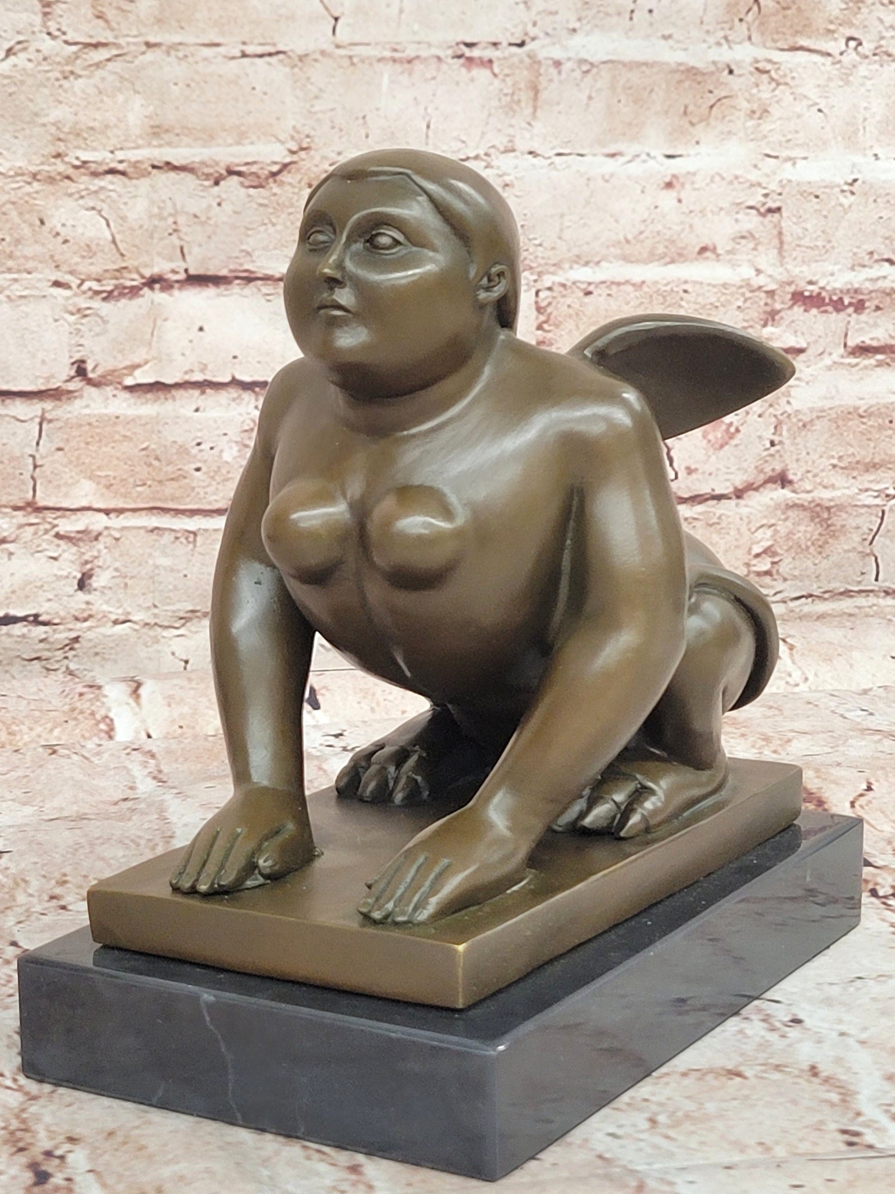 FRENCH EMPIRE HOME OFFICE DECOR BRONZE-Ormolu-SPHINX/Egyptian Revival Figurine