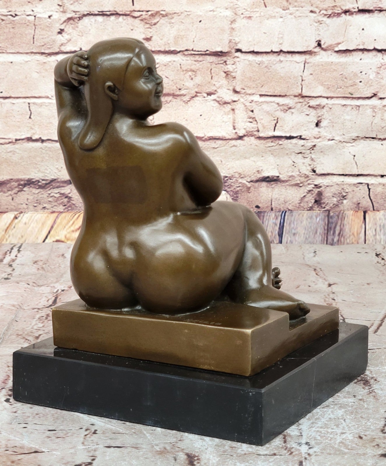 Bella Donna Sitting Woman Botero Bronze Sculpture Statue Figurine Figure Art