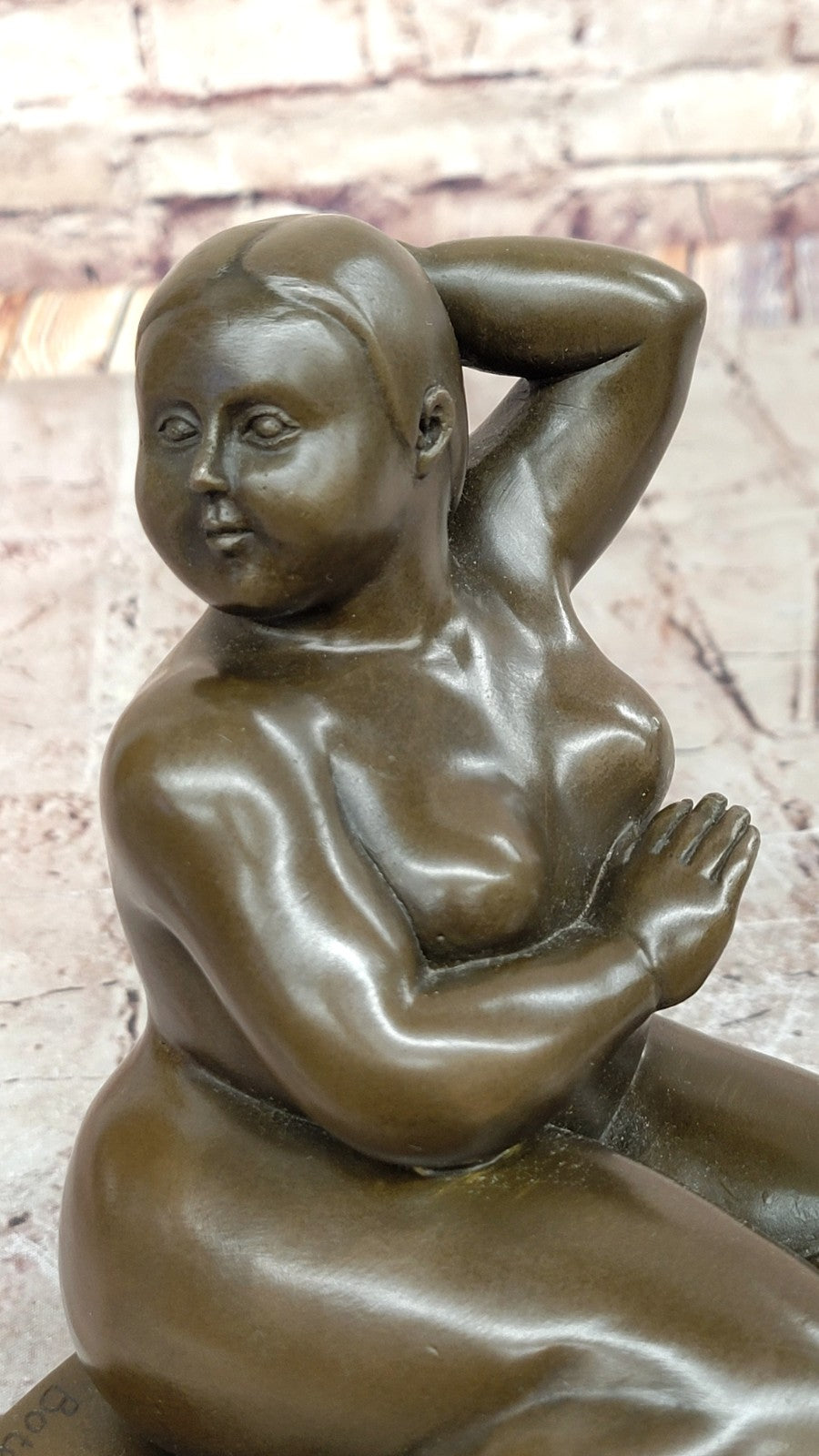 Bella Donna Sitting Woman Botero Bronze Sculpture Statue Figurine Figure Art
