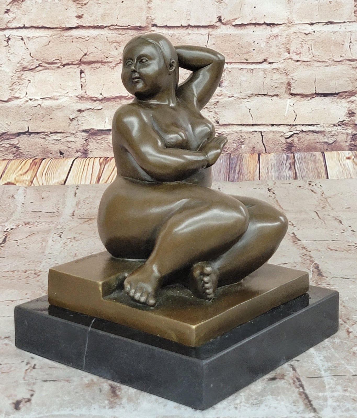 Bella Donna Sitting Woman Botero Bronze Sculpture Statue Figurine Figure Art