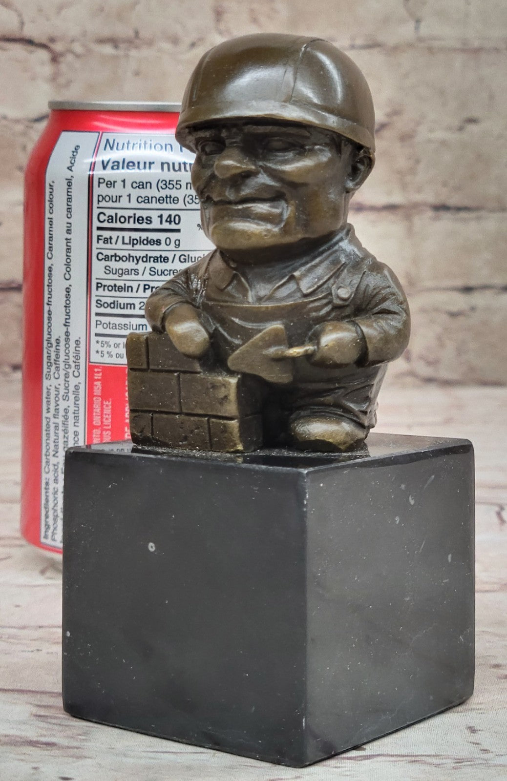 Bronze Statue of a construction worker working on a wall Sculpture Figure