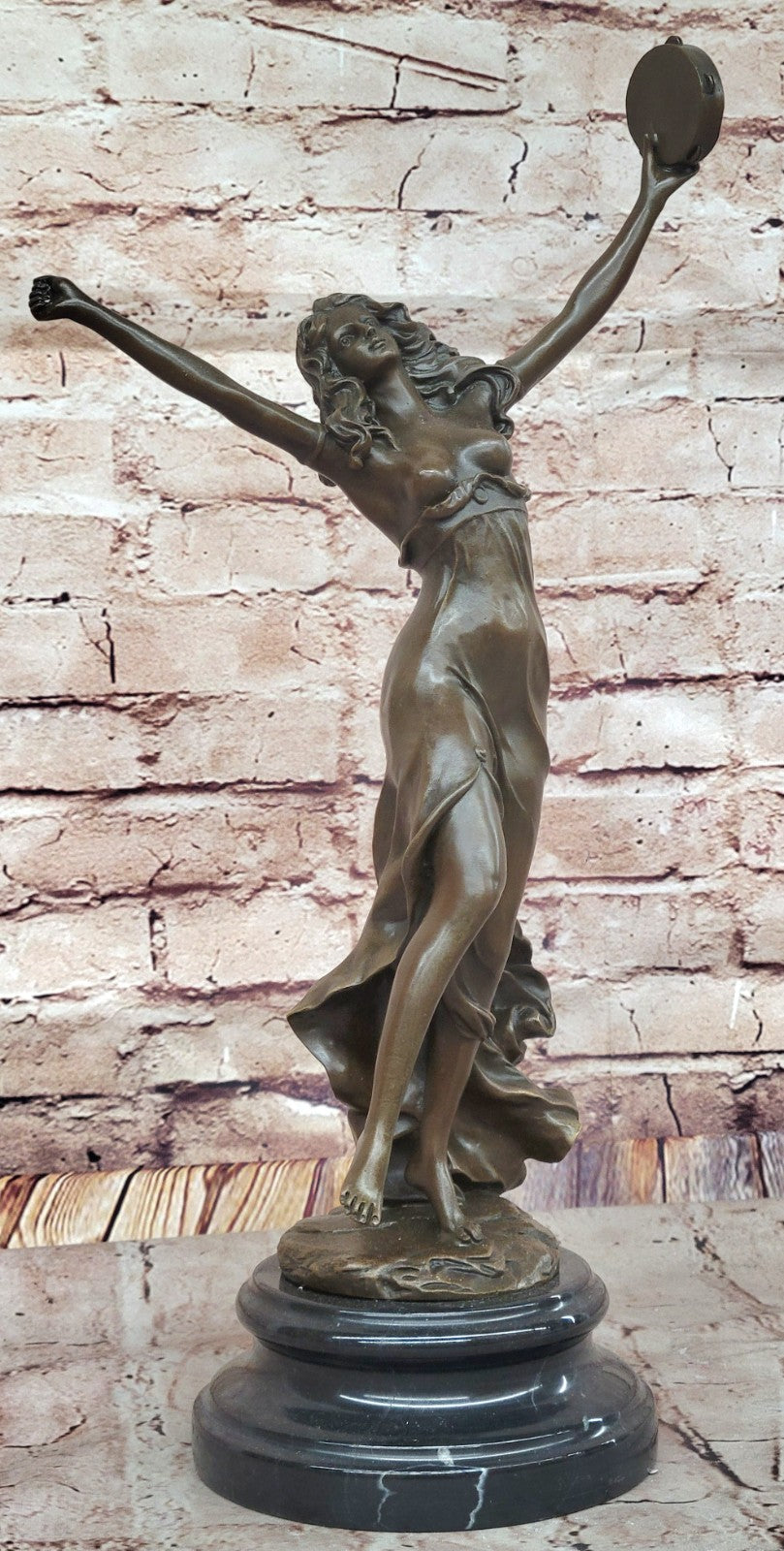 A Finely Casted Patinated Bronze Sculpture of a Dancer Zingara by Cesaro Artwork