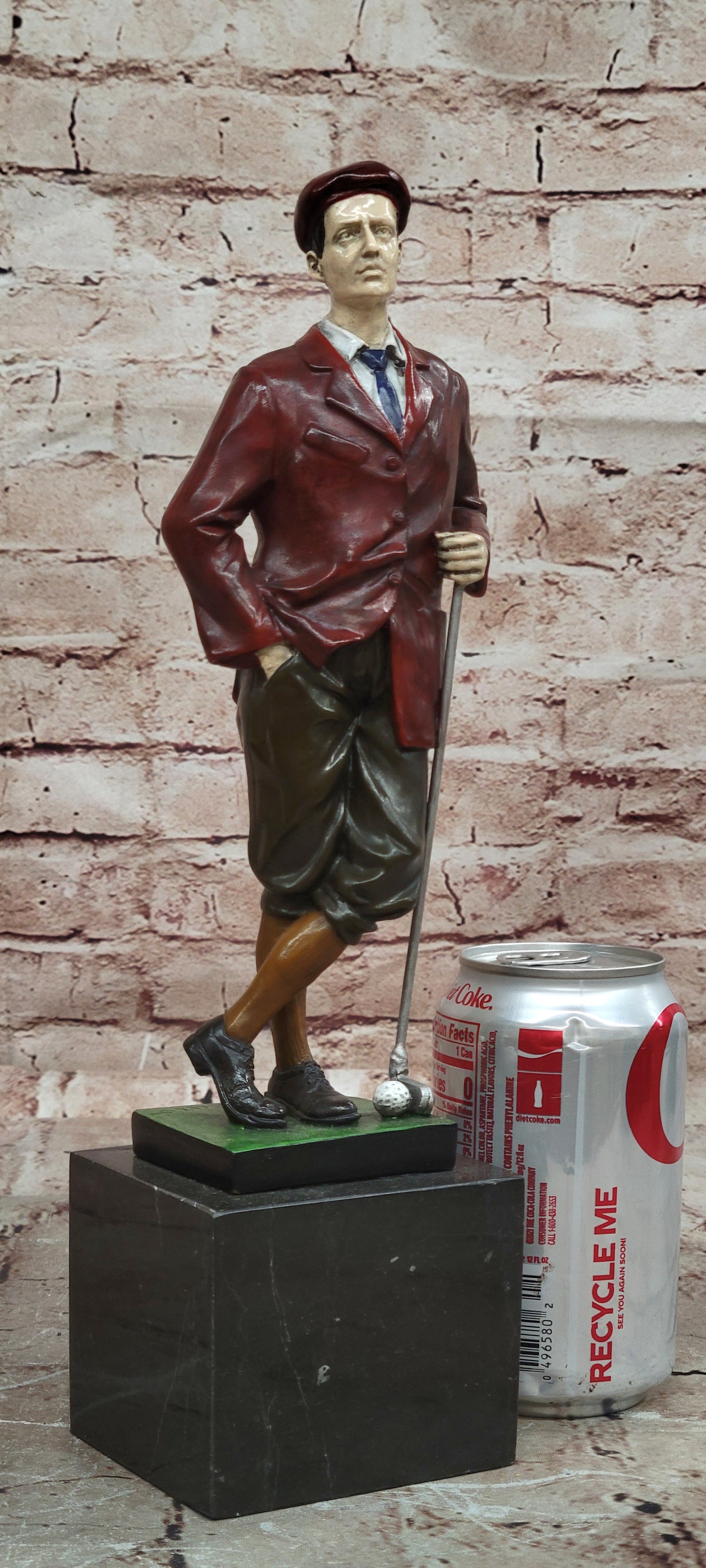 Handmade Hot Cast Bronze Sculpture By Cesaro Sport Artwork Collectible