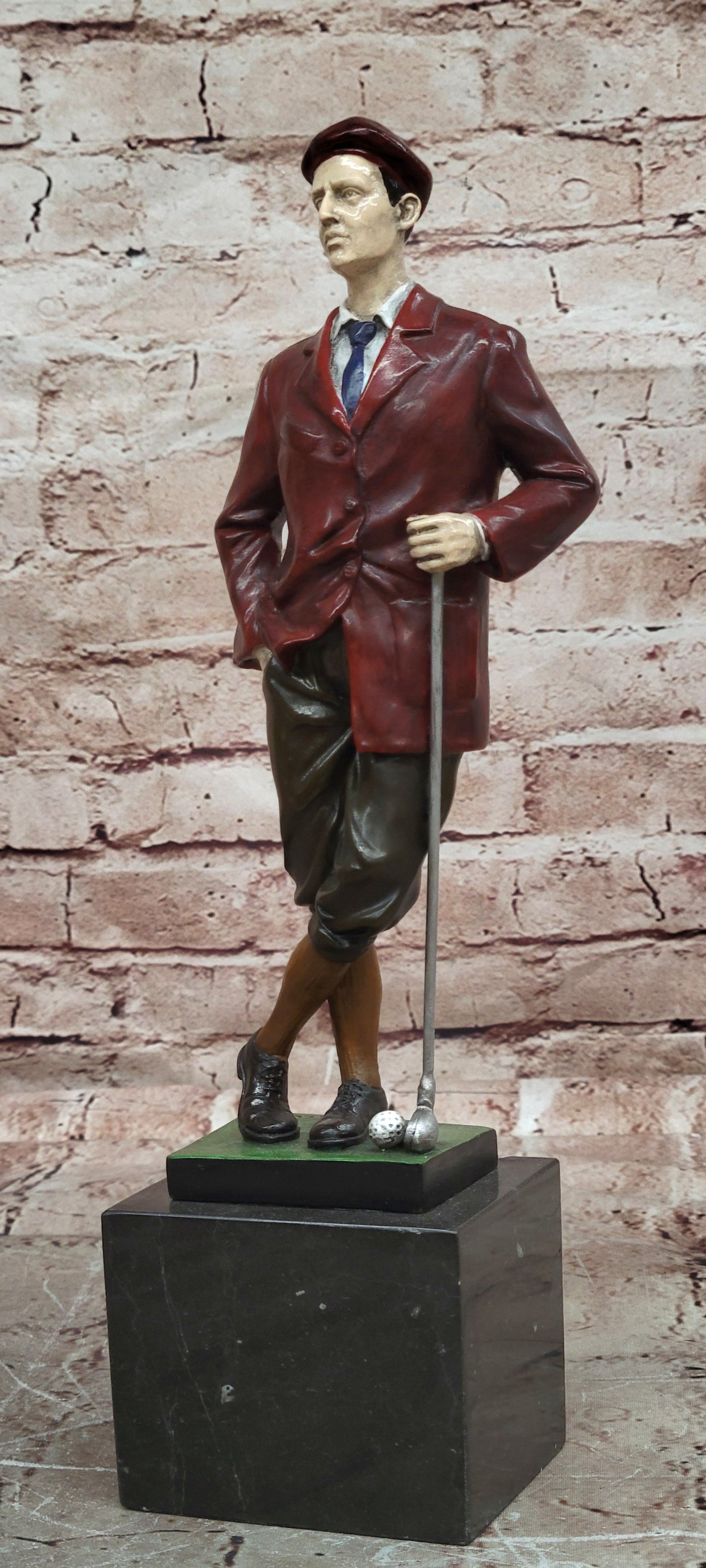 Handmade Hot Cast Bronze Sculpture By Cesaro Sport Artwork Collectible