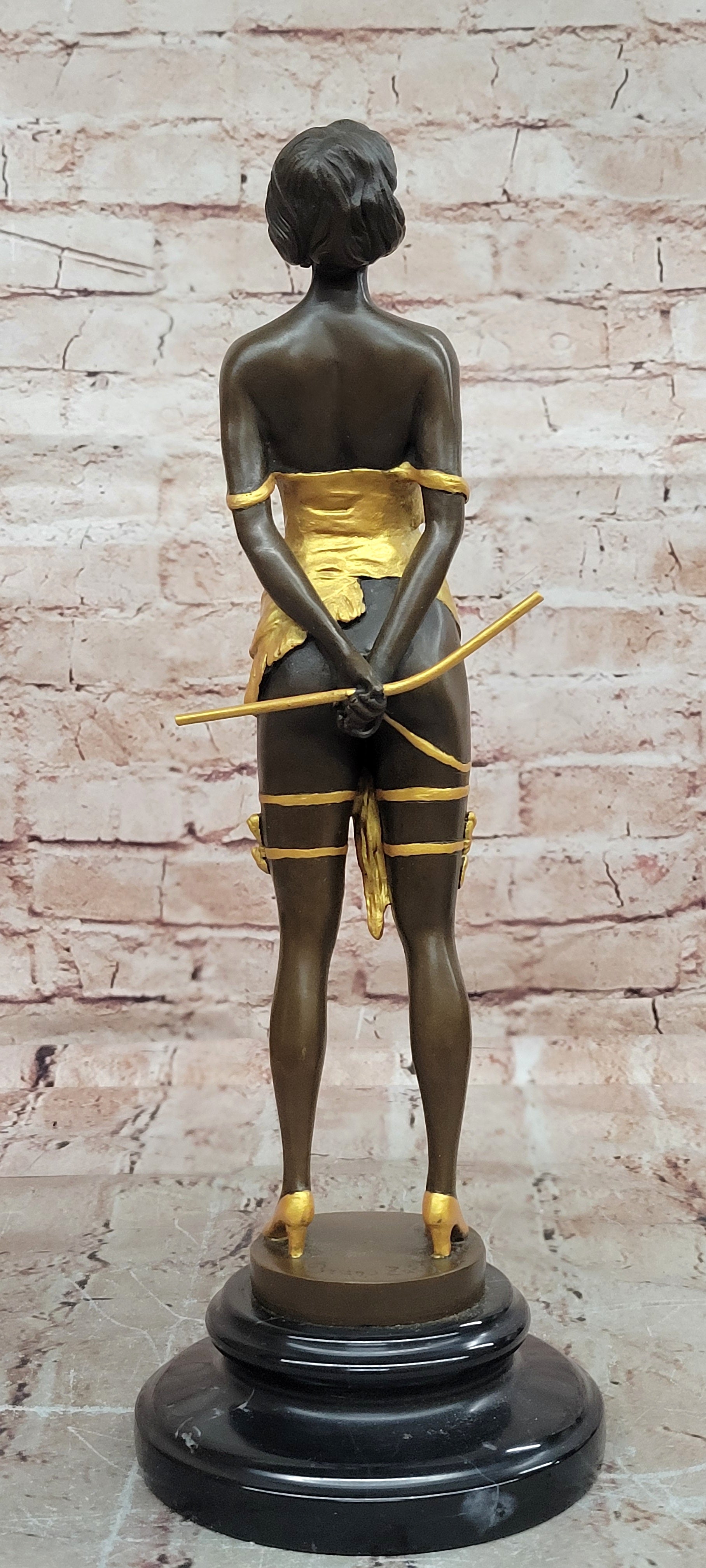 Bronze Erotic Female Riding Corp Sculpture Bruno Zach Collectible Art