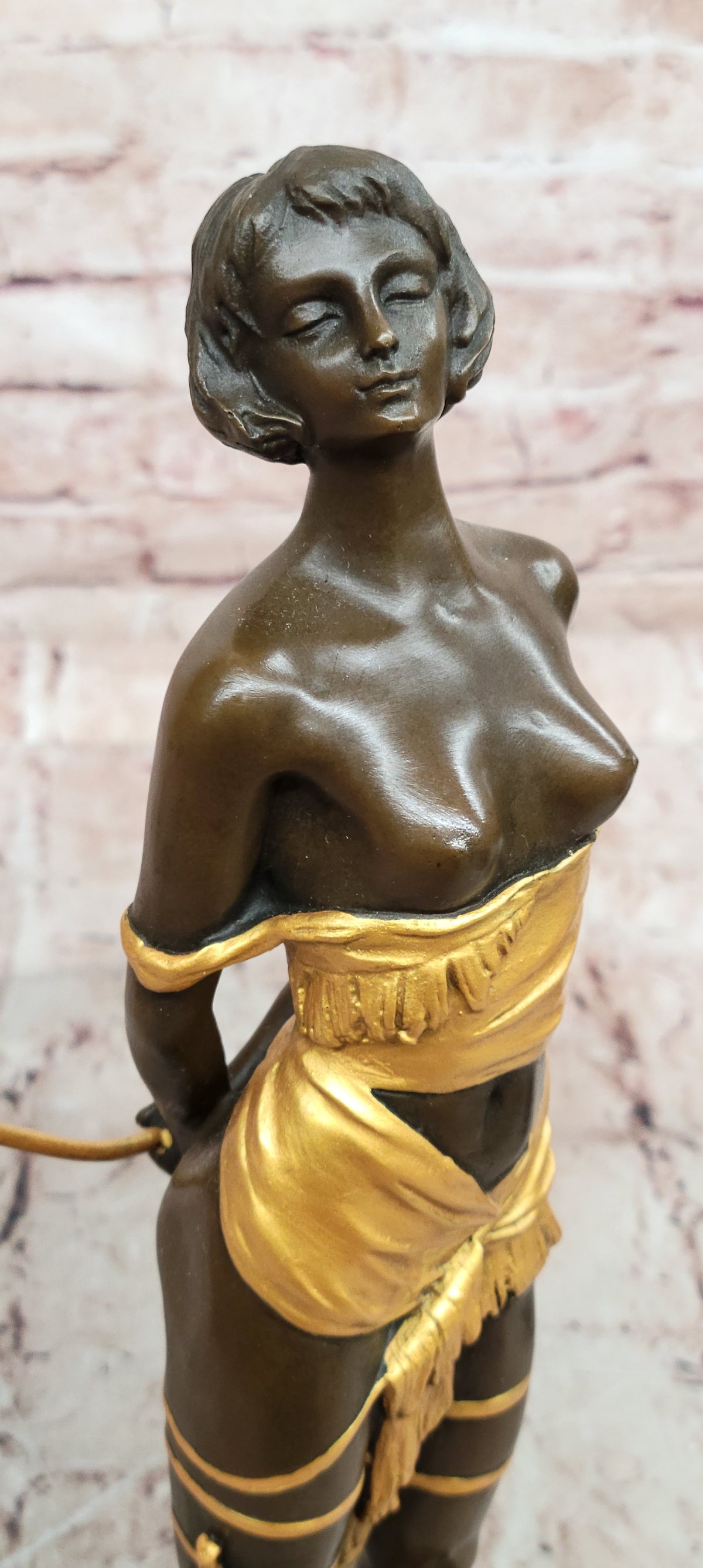 Bronze Erotic Female Riding Corp Sculpture Bruno Zach Collectible Art