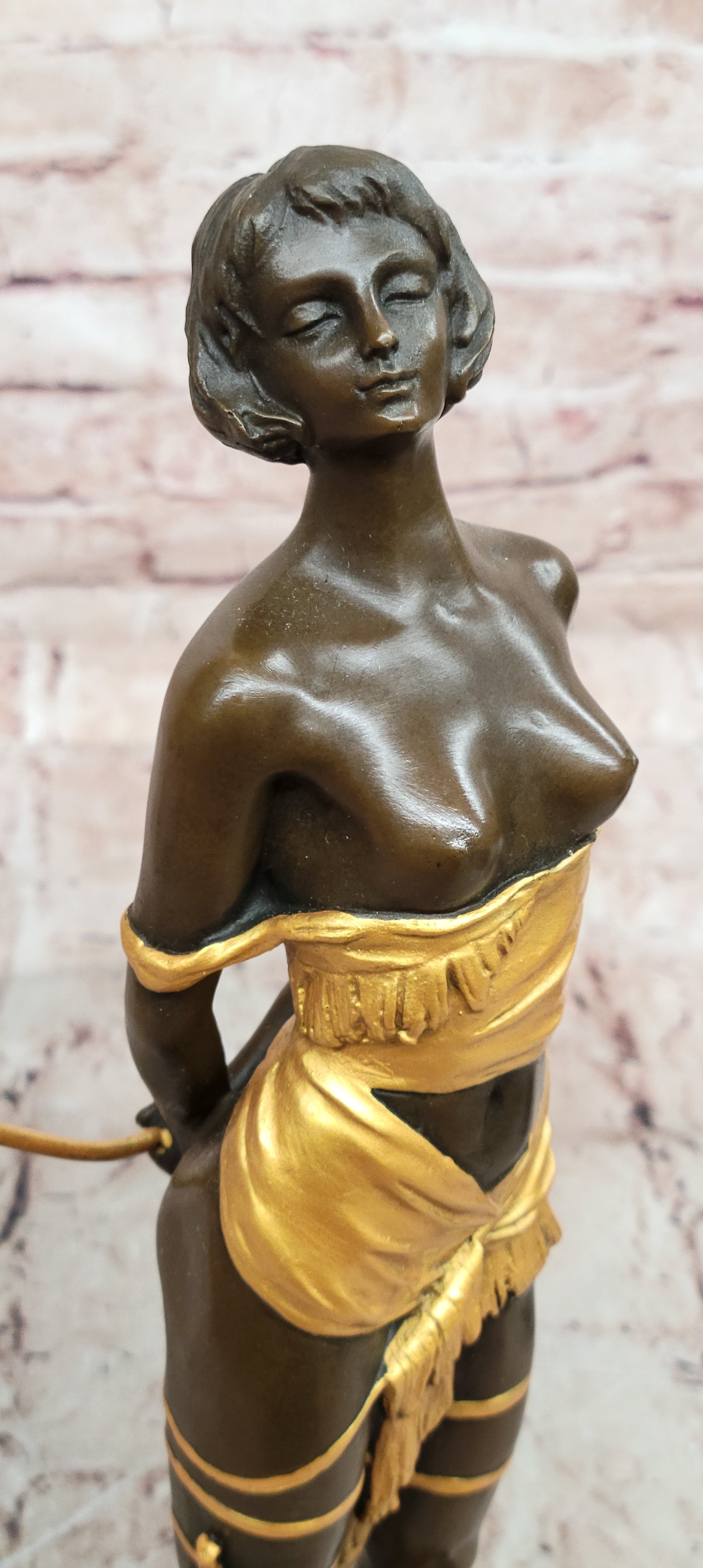 Bronze Erotic Female Riding Corp Sculpture Bruno Zach Collectible Art
