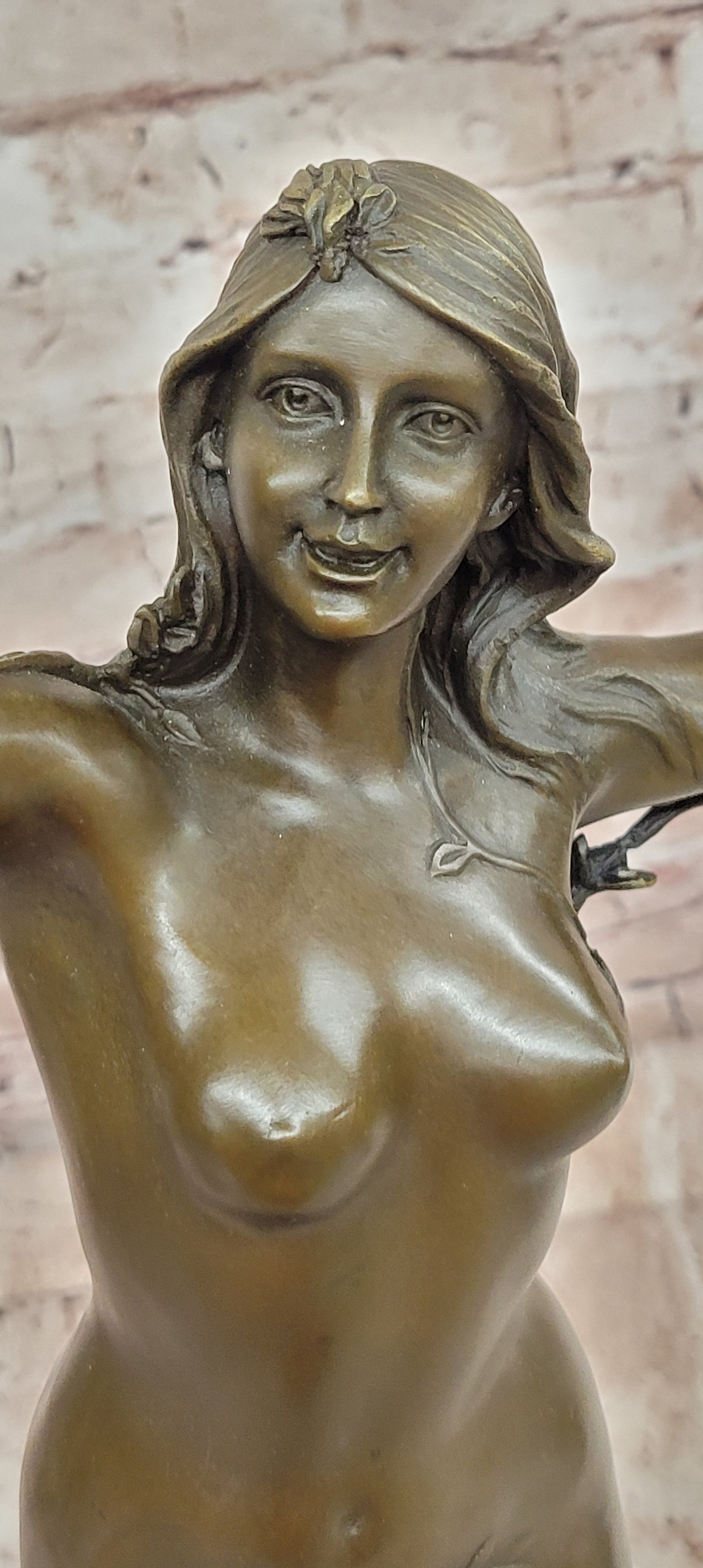 Cesaro Signed Venus Bronze Statue Sculpture Goddess of Love Figurine Hot Cast