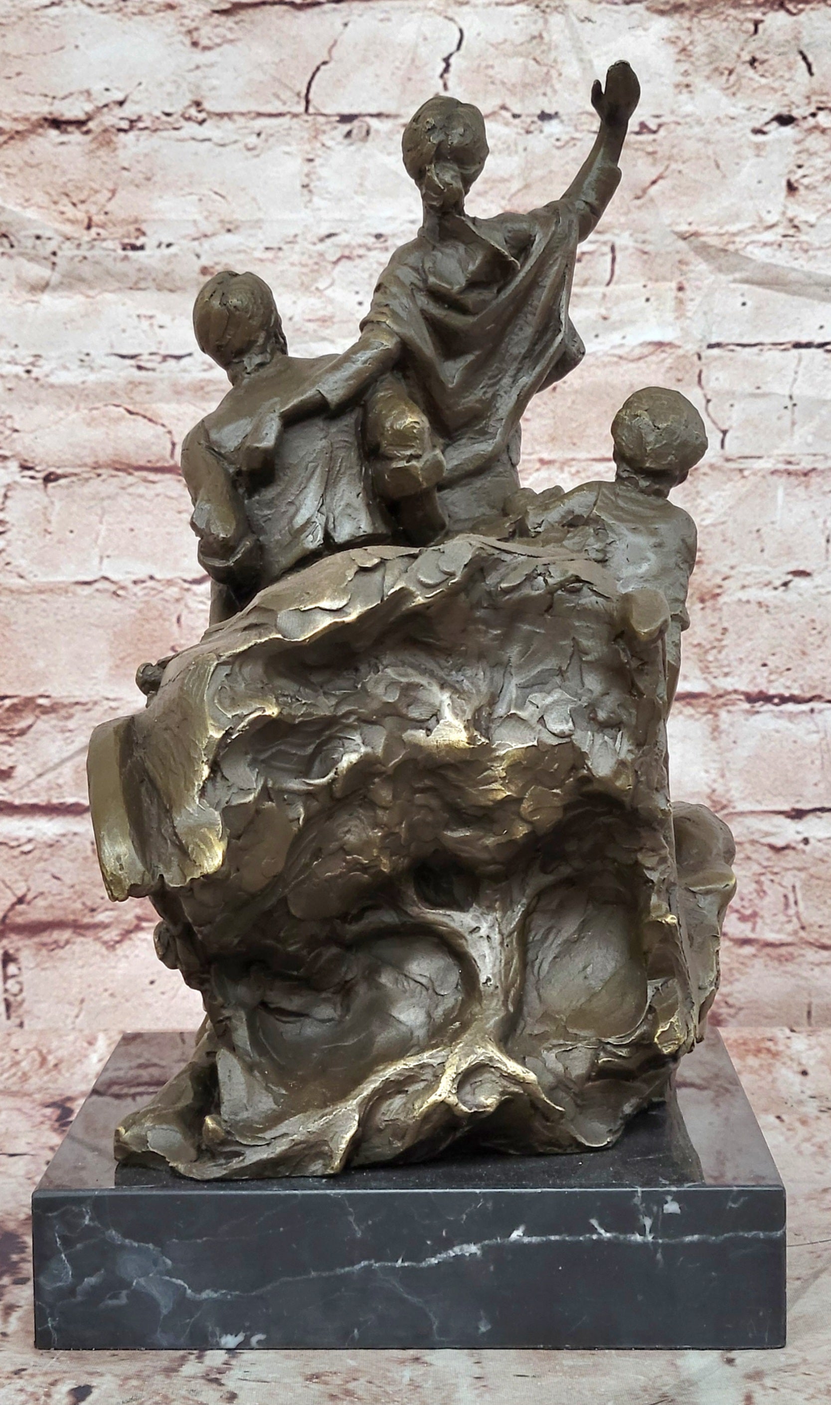 Bronze Art Nouveau Family Sculpture Mavchi Figurative Fine Art Collectible Art