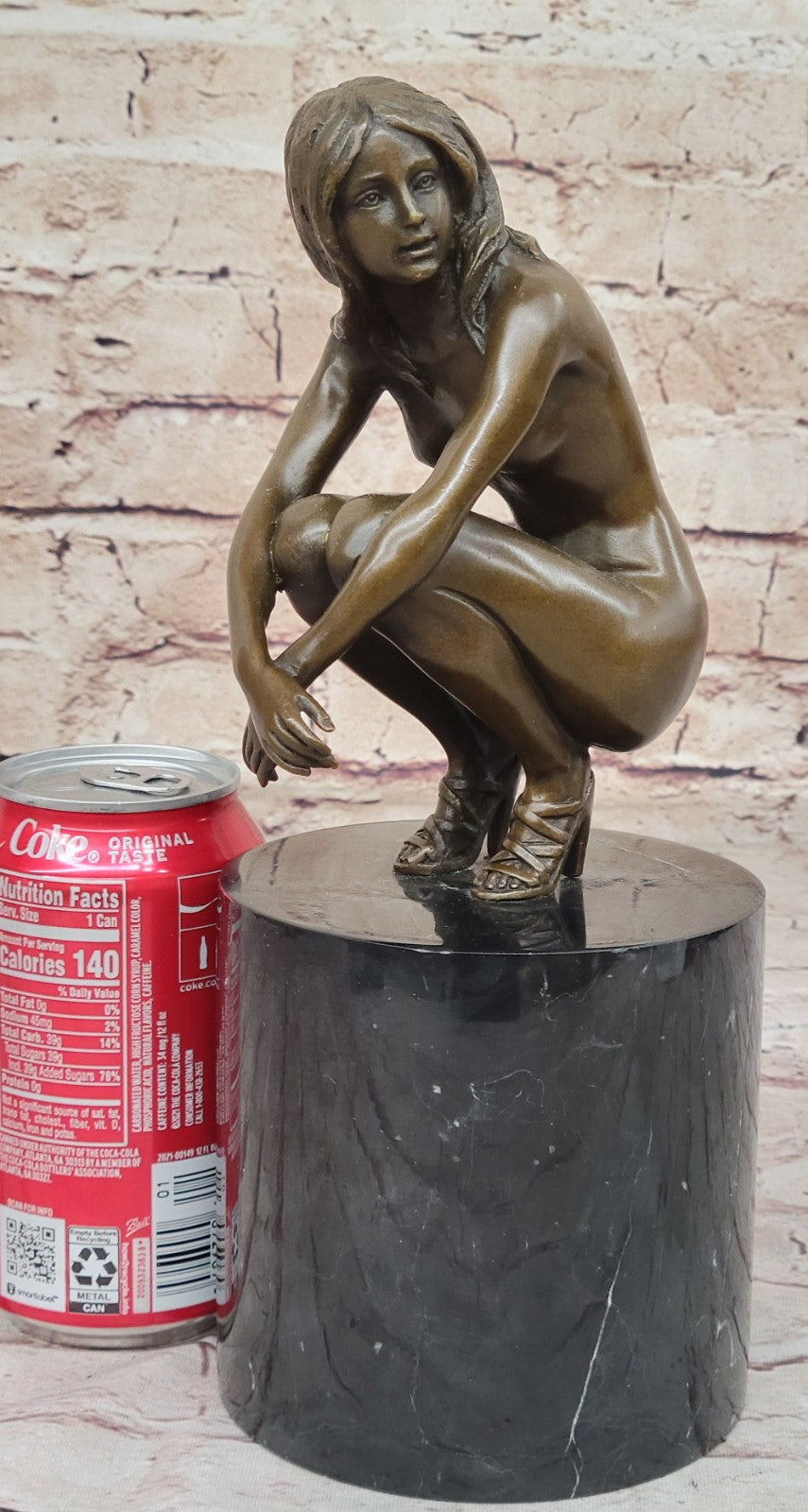 Cast Bronze Sculpture Nude Female Collector Edition Lost Wax Masterpiece DÉCO