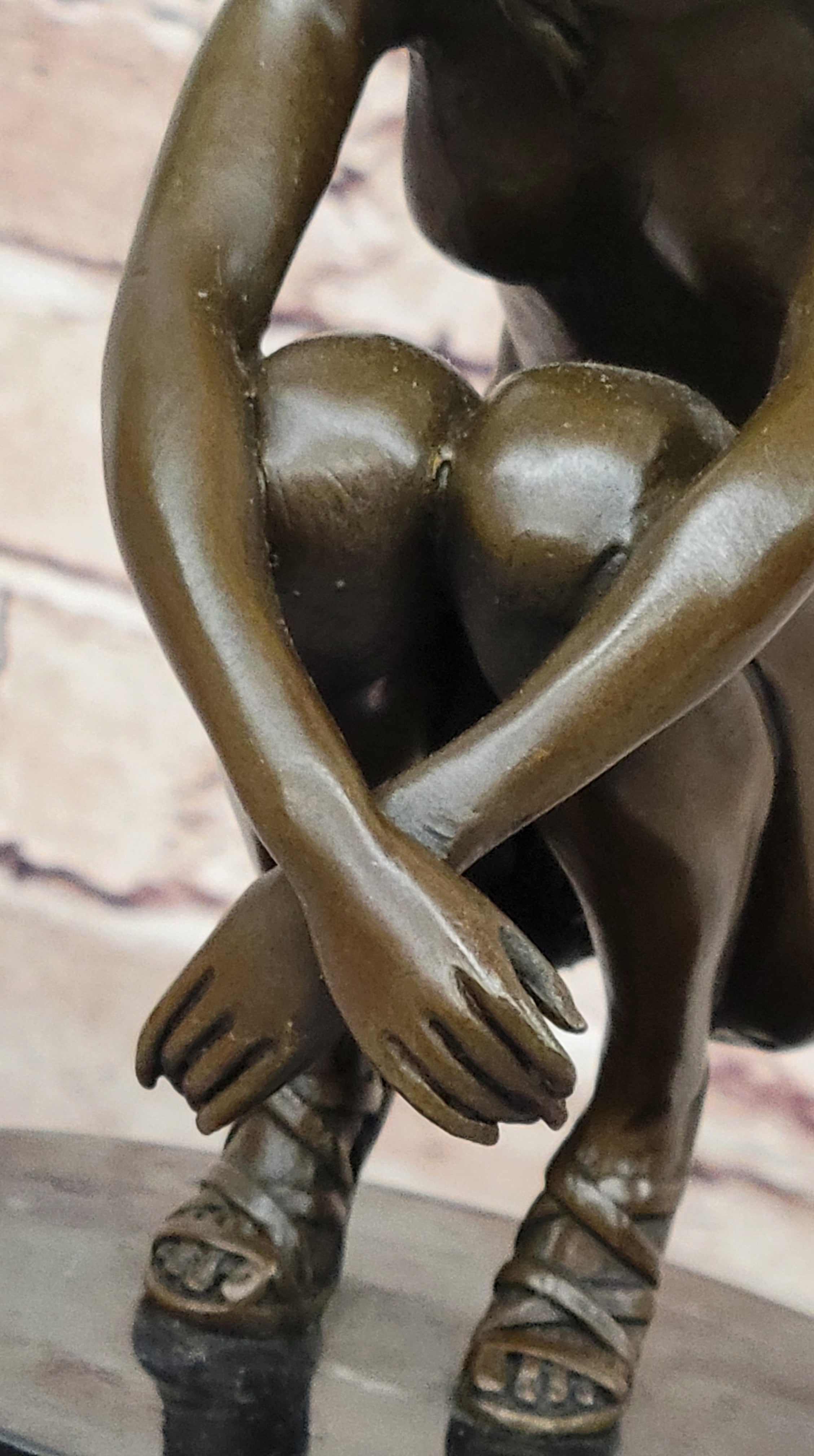 Cast Bronze Sculpture Nude Female Collector Edition Lost Wax Masterpiece DÉCO