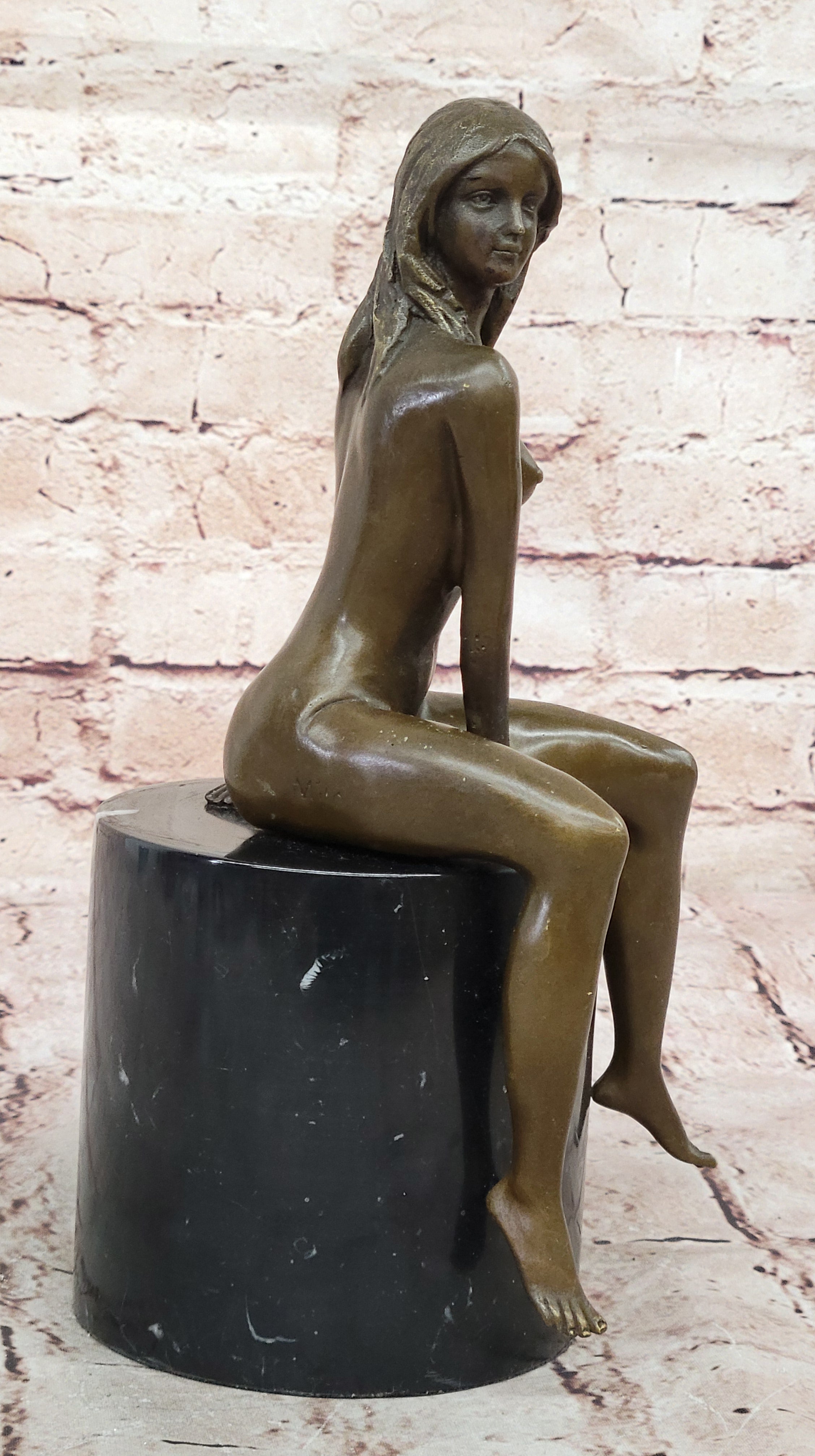Bronze Sculpture Art Deco Sexy Exotic Nude Female Bronze Sculpture Figure