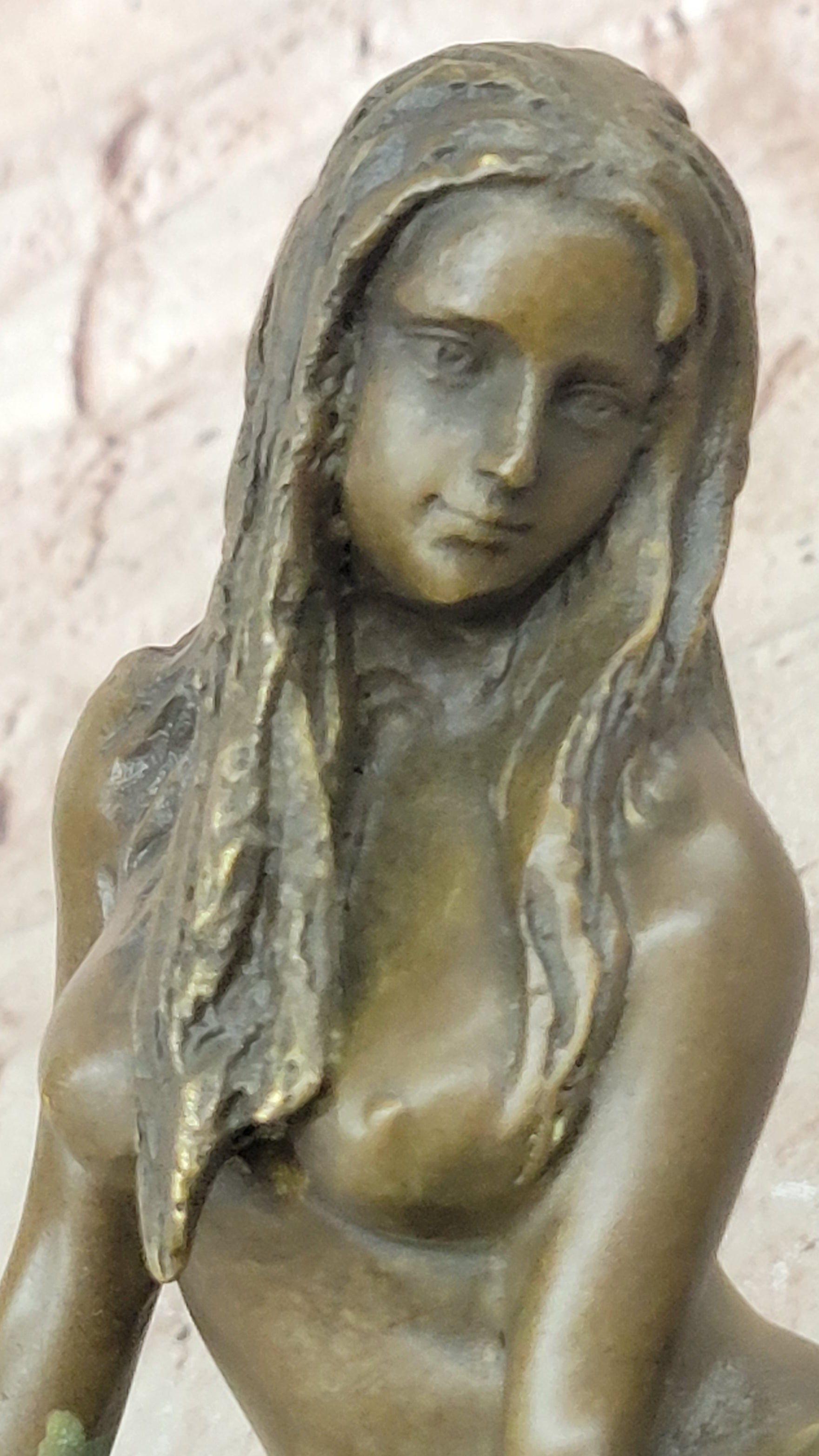 Art Erotic Deco Nude Woman Bronze Sculpture Home Office Collectible Decor