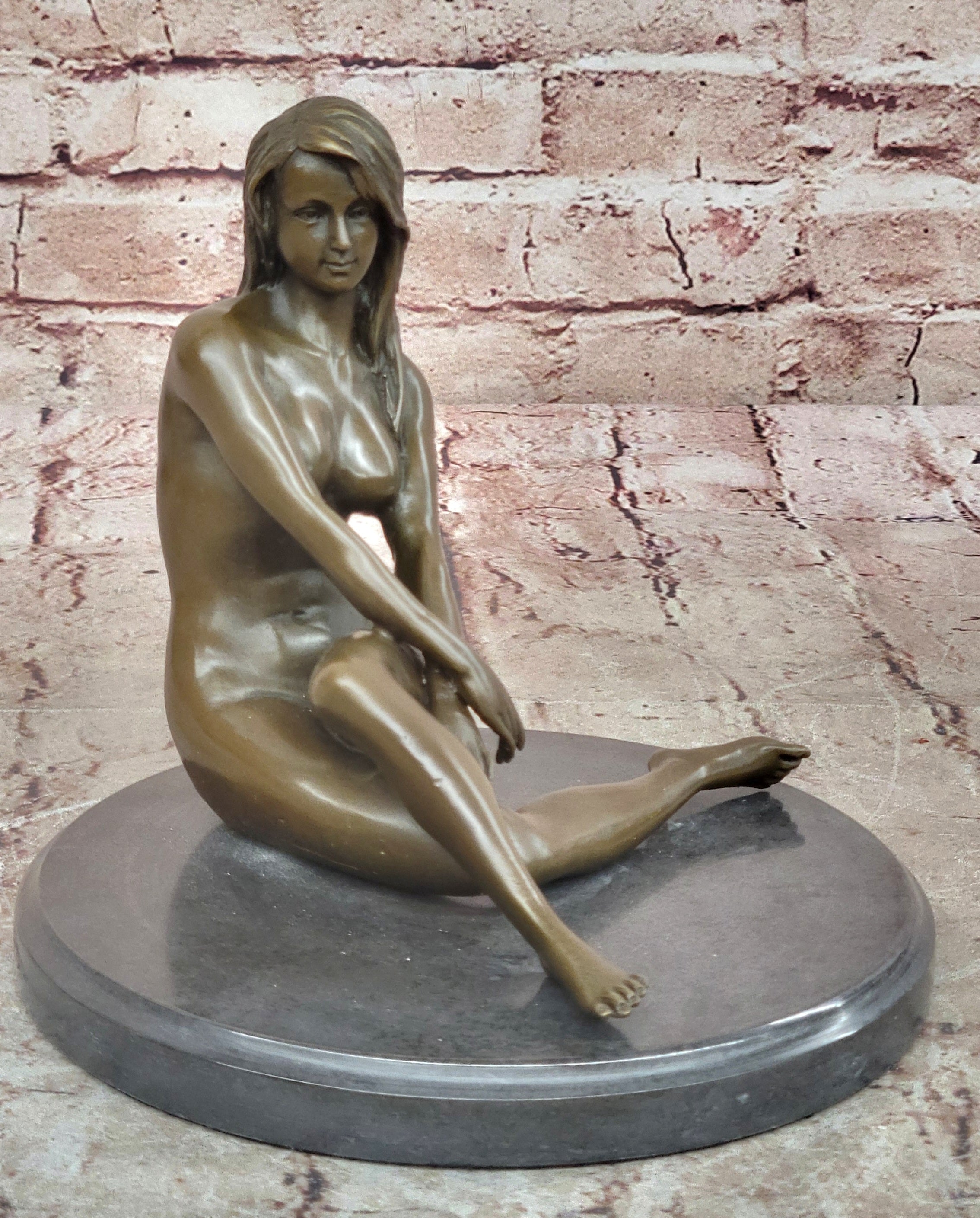 Cast Bronze Sculpture Nude Female Collector Edition Lost Wax Masterpiece DÉCO