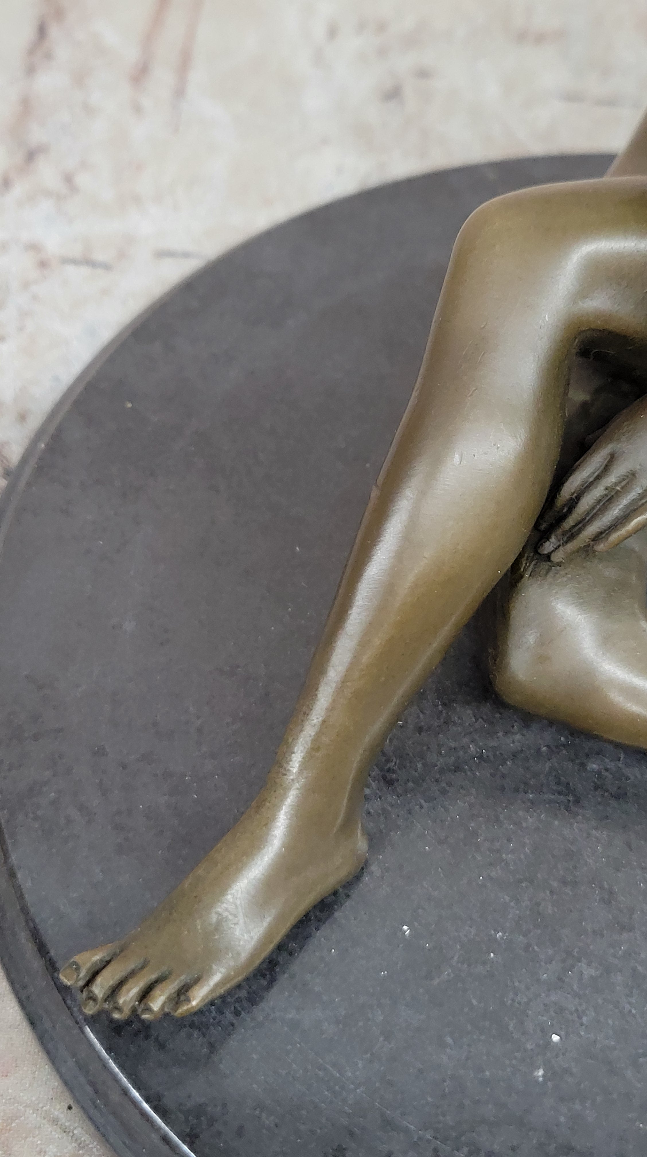 Cast Bronze Sculpture Nude Female Collector Edition Lost Wax Masterpiece DÉCO