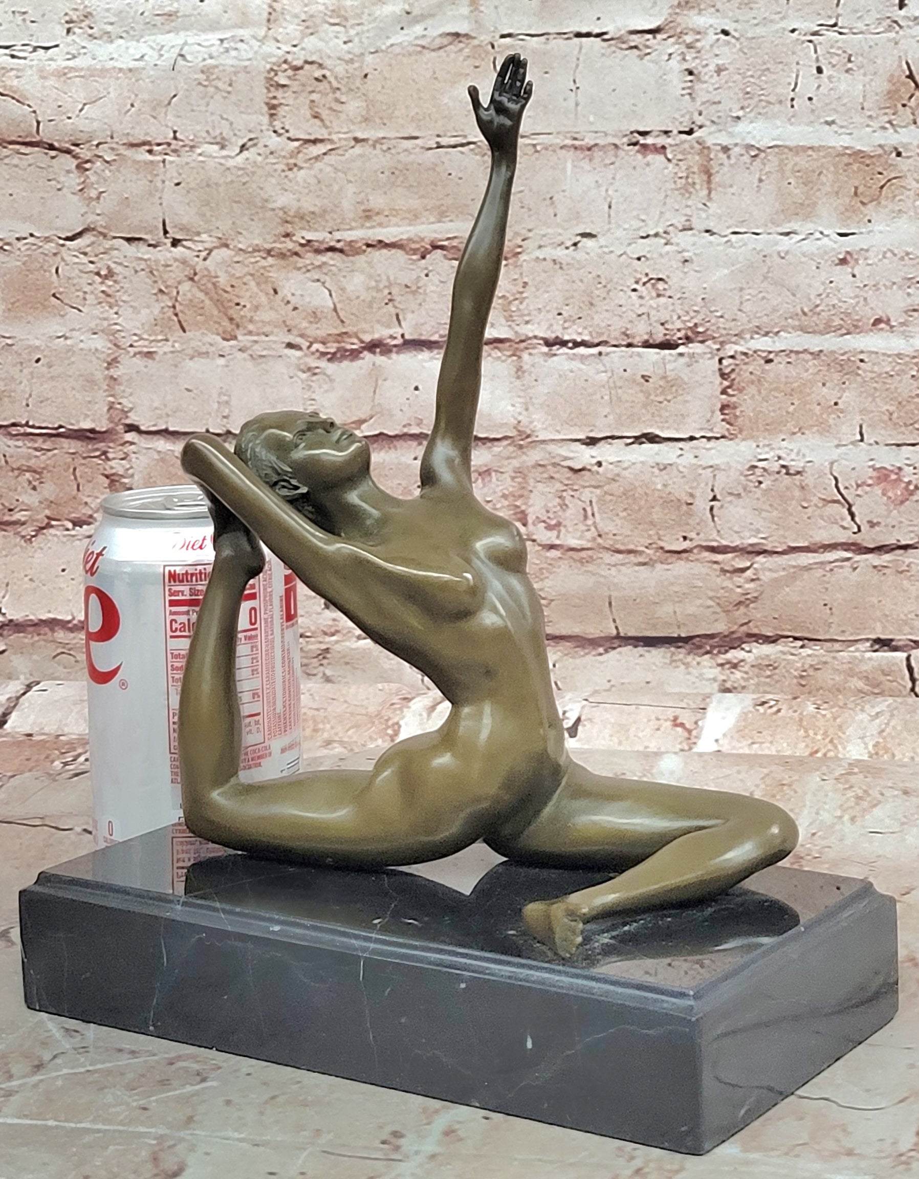 Bronze Art Deco Nude Female Statue Signed Milo Collectible Artwork
