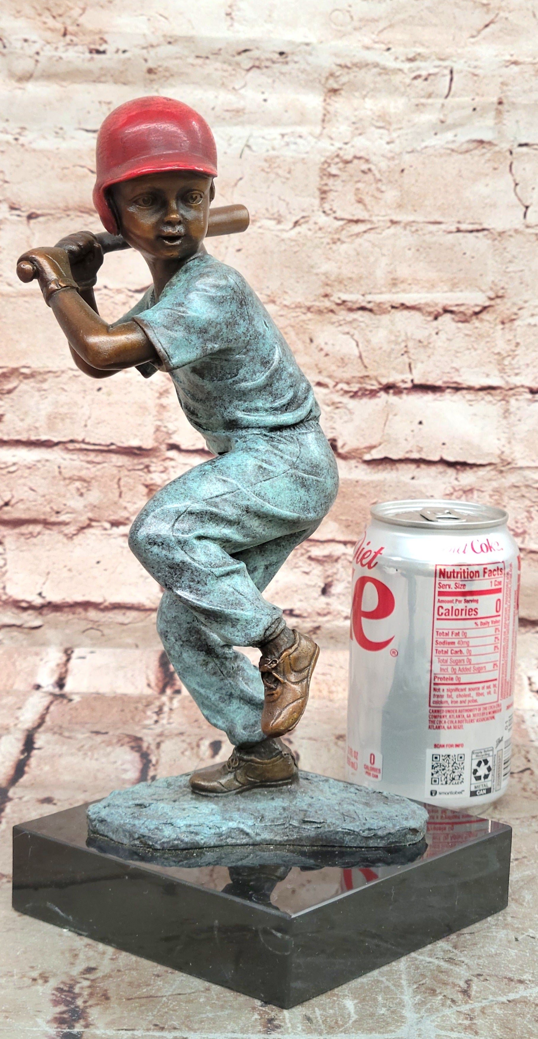 Signed Mario Nick Bronze “Batter Up” Sculpture Collectible Sports Memorabilia