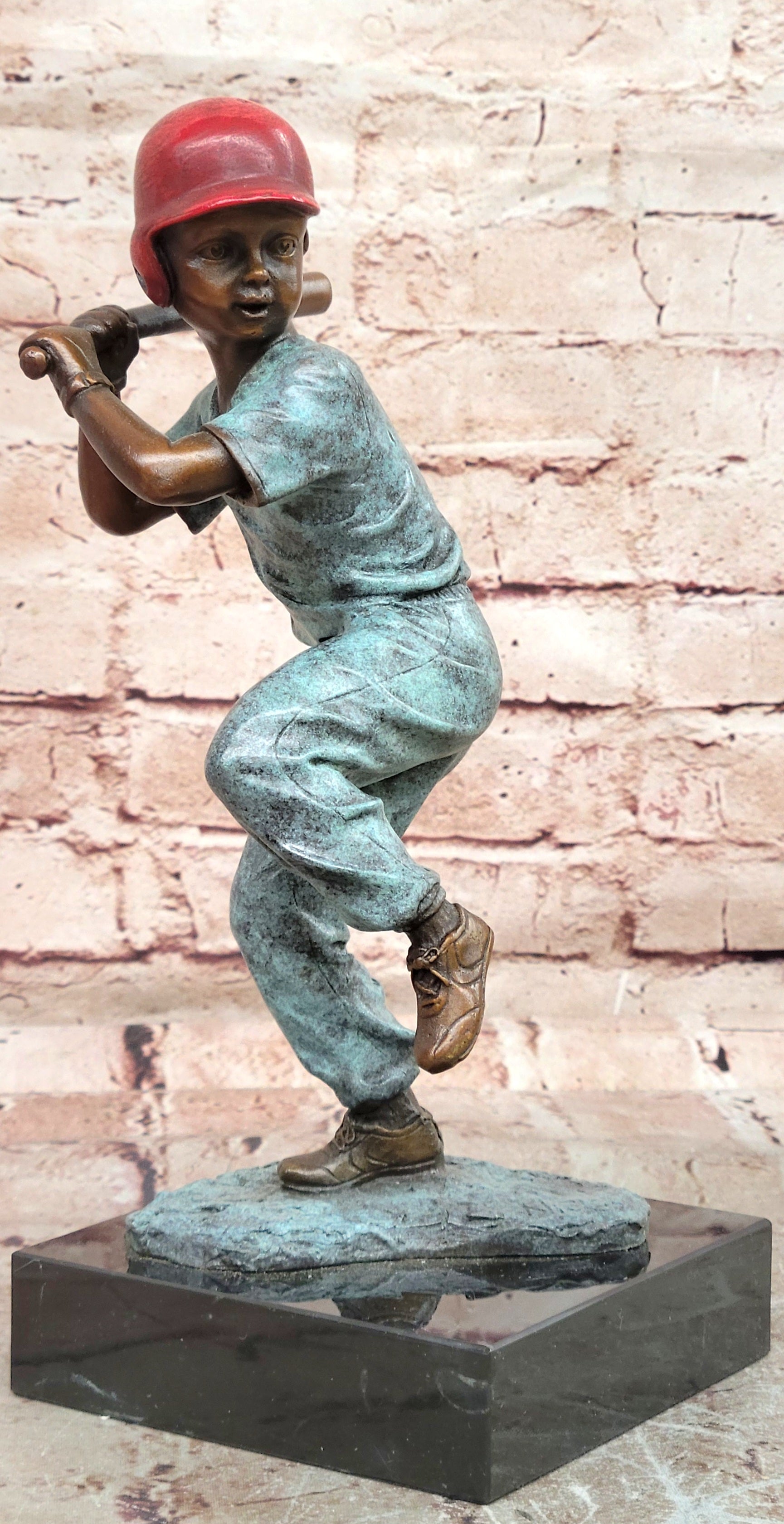 Signed Mario Nick Bronze “Batter Up” Sculpture Collectible Sports Memorabilia