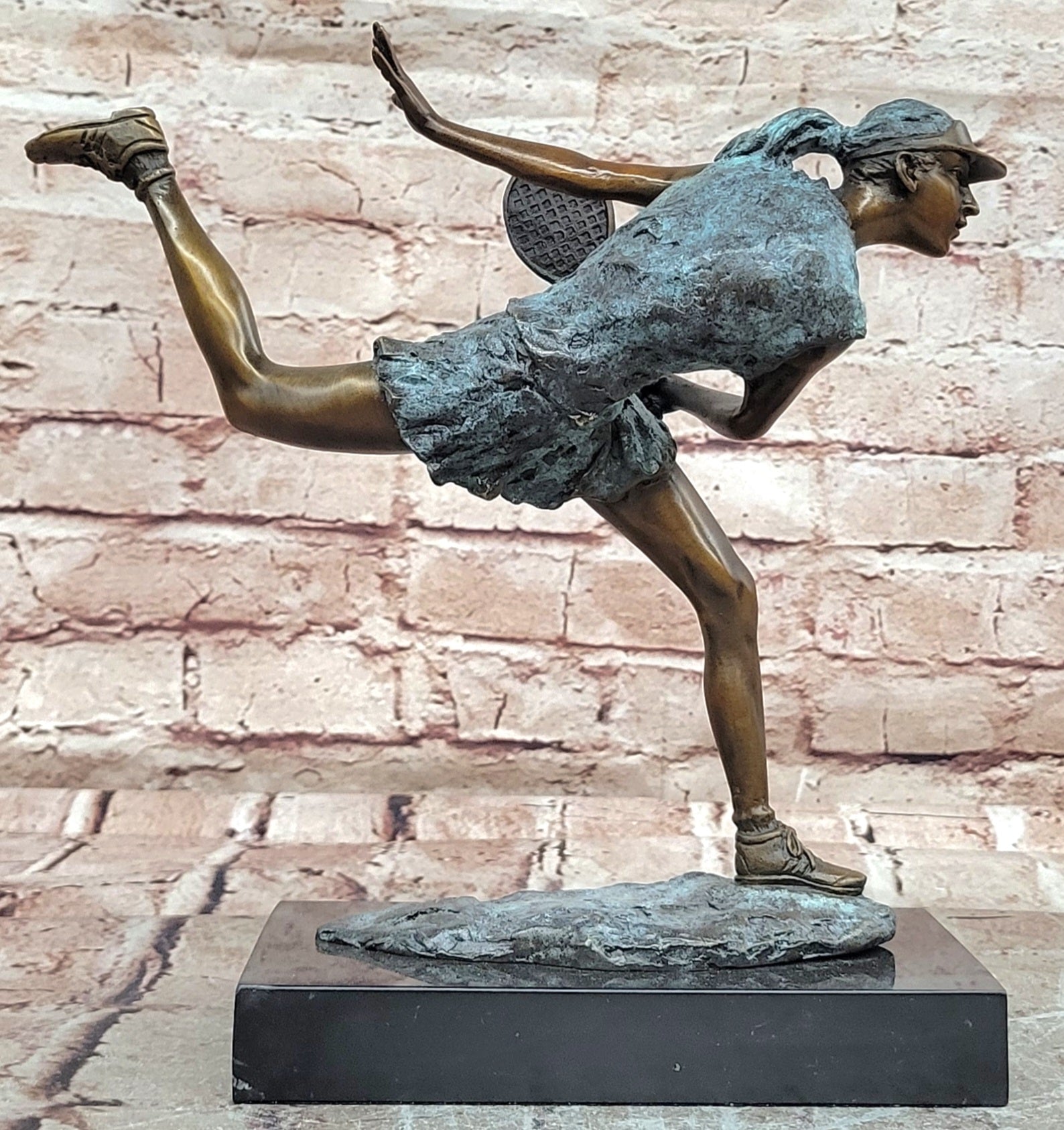 Milo Bronze Female Runner Statue Hot Cast Executive Sport Decor