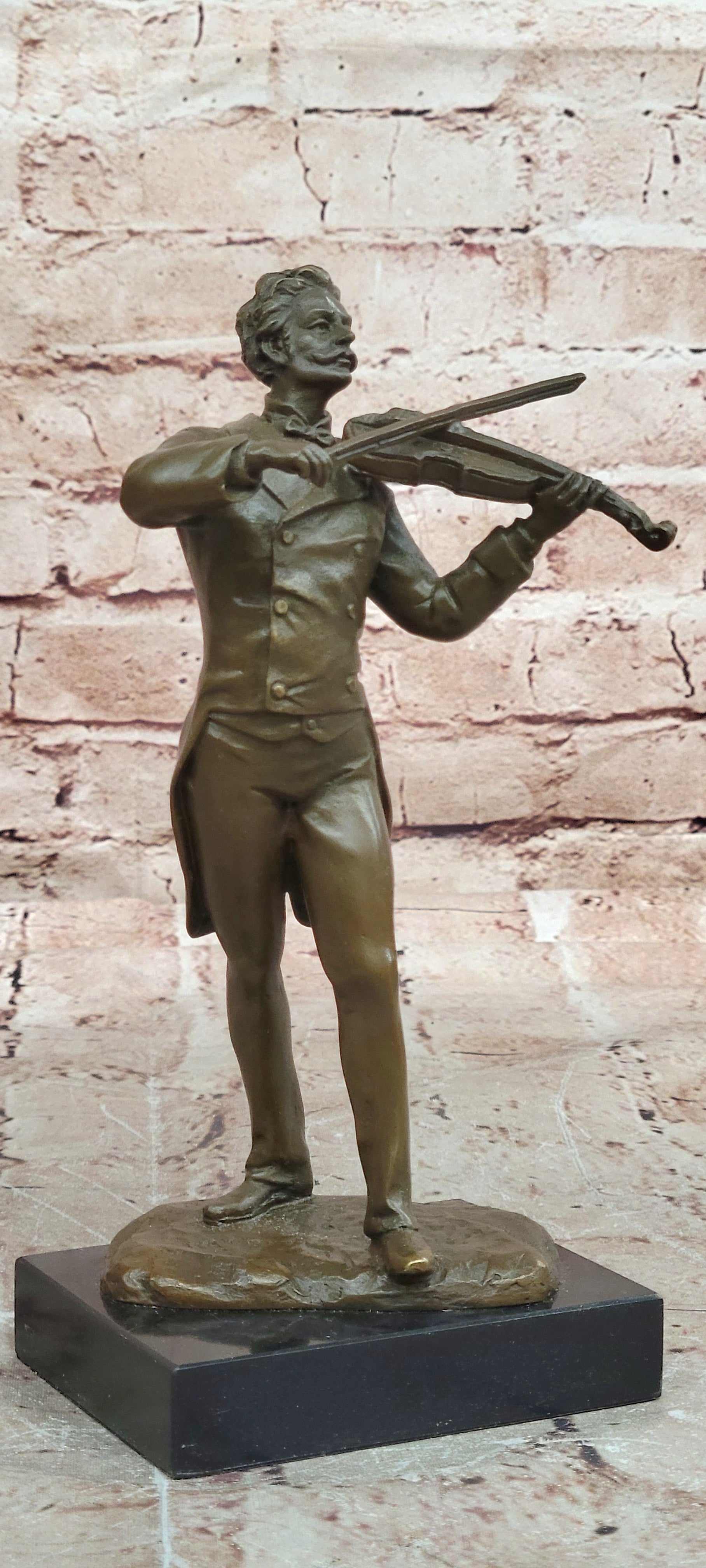 Art Deco Johann Strauss Playing Violin by Spanish Artist Miguel Lopez (Milo)