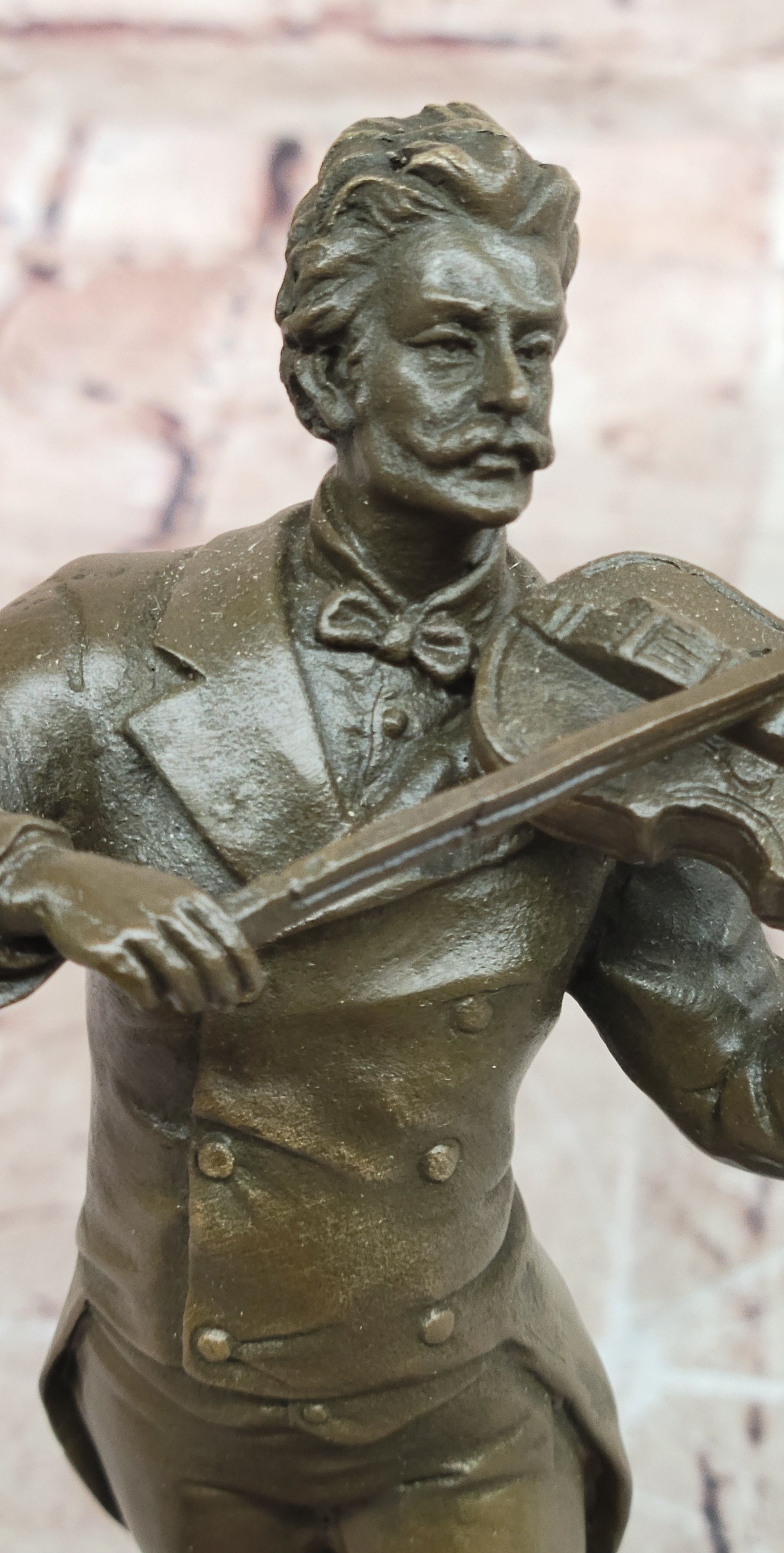 Art Deco Johann Strauss Playing Violin by Spanish Artist Miguel Lopez (Milo)