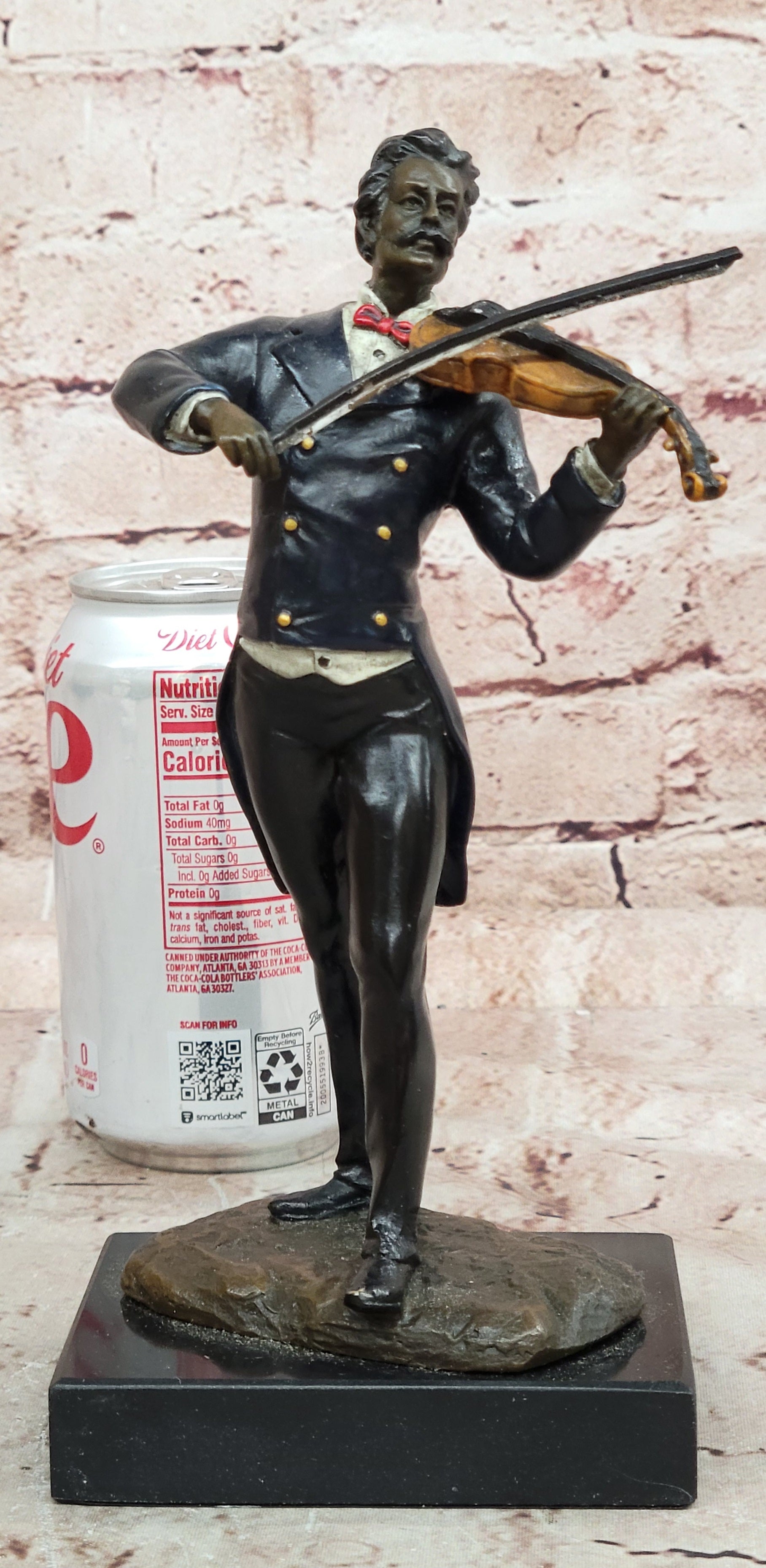 Bronze Composer Johann Strauss Musician Figure Hot Cast Collectible Statue