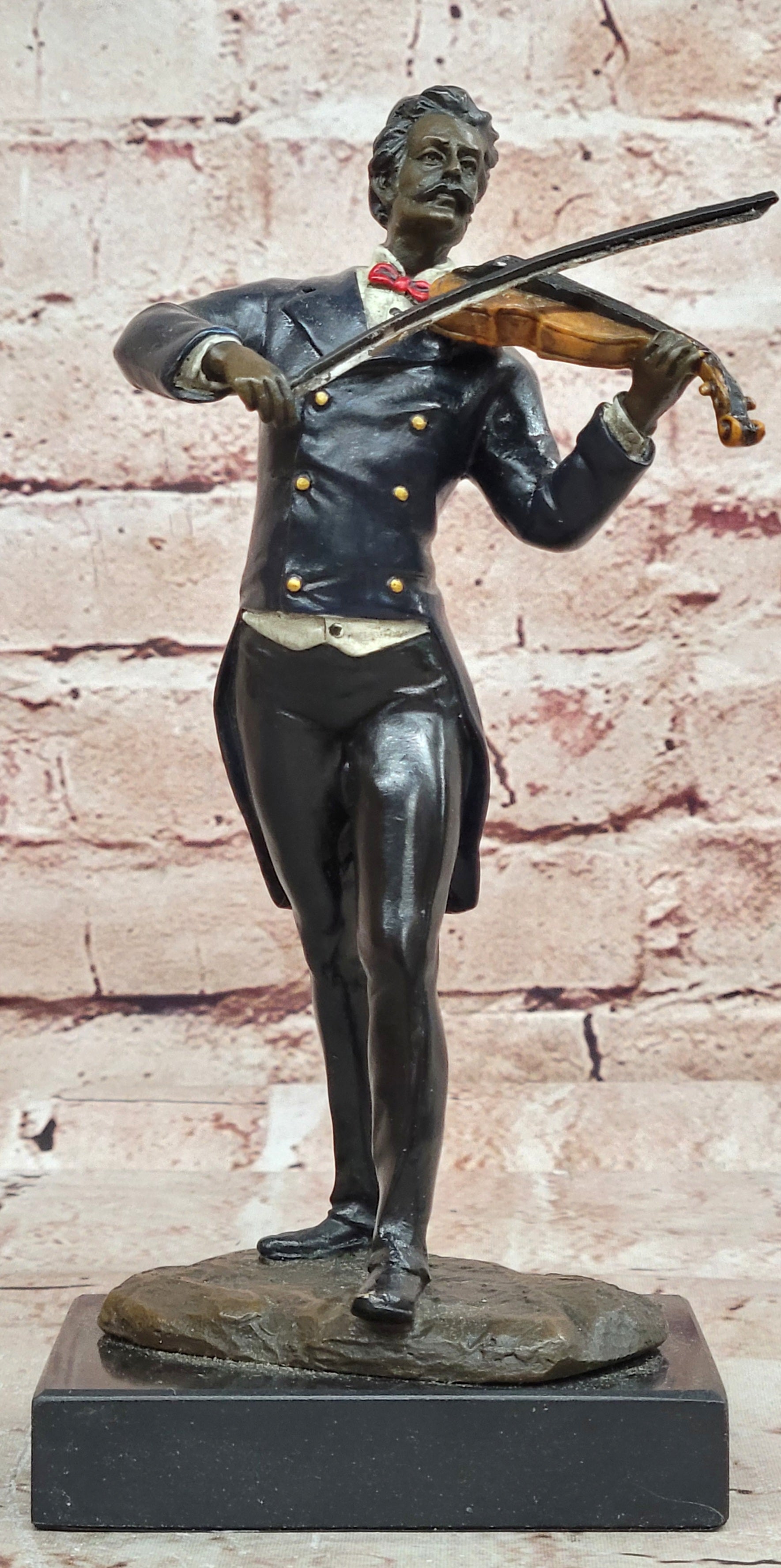 Bronze Composer Johann Strauss Musician Figure Hot Cast Collectible Statue