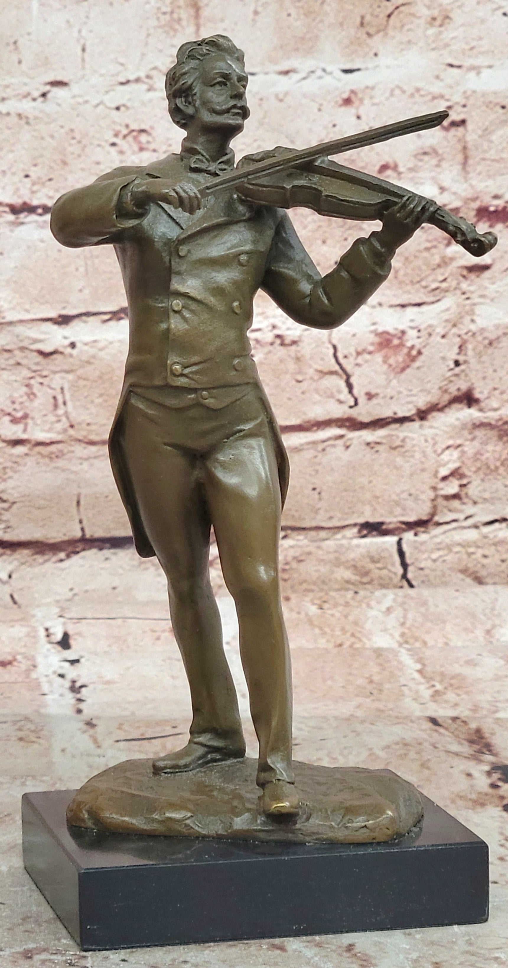 Art Deco Johann Strauss Playing Violin by Spanish Artist Miguel Lopez (Milo)