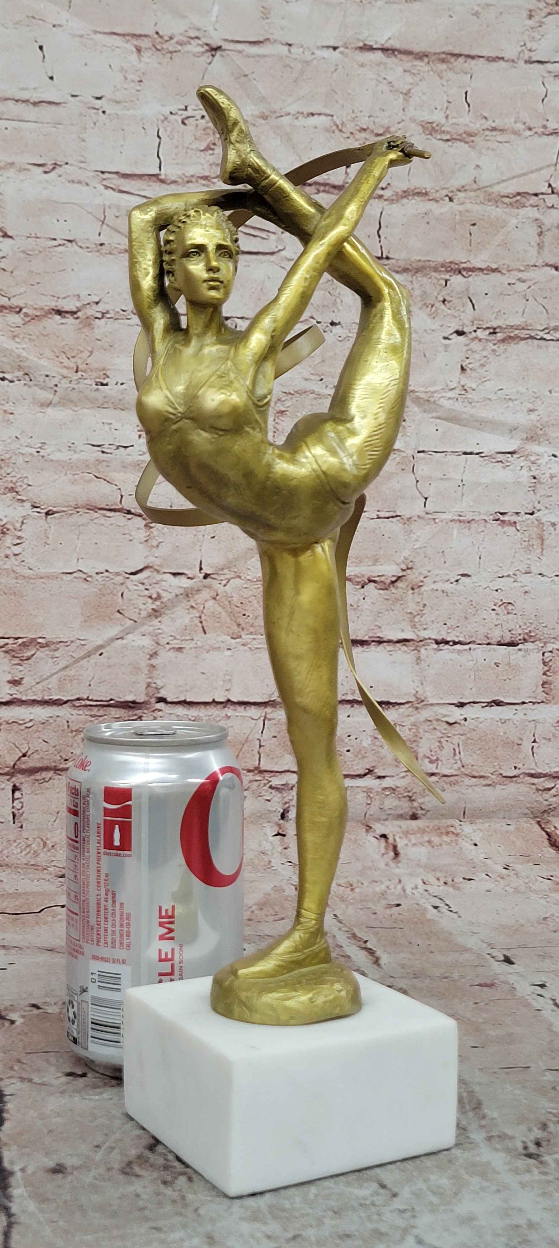 Bronze Athletic Gymnast Sculpture Signed Aldo Vitaleh Collectible Trophy Art