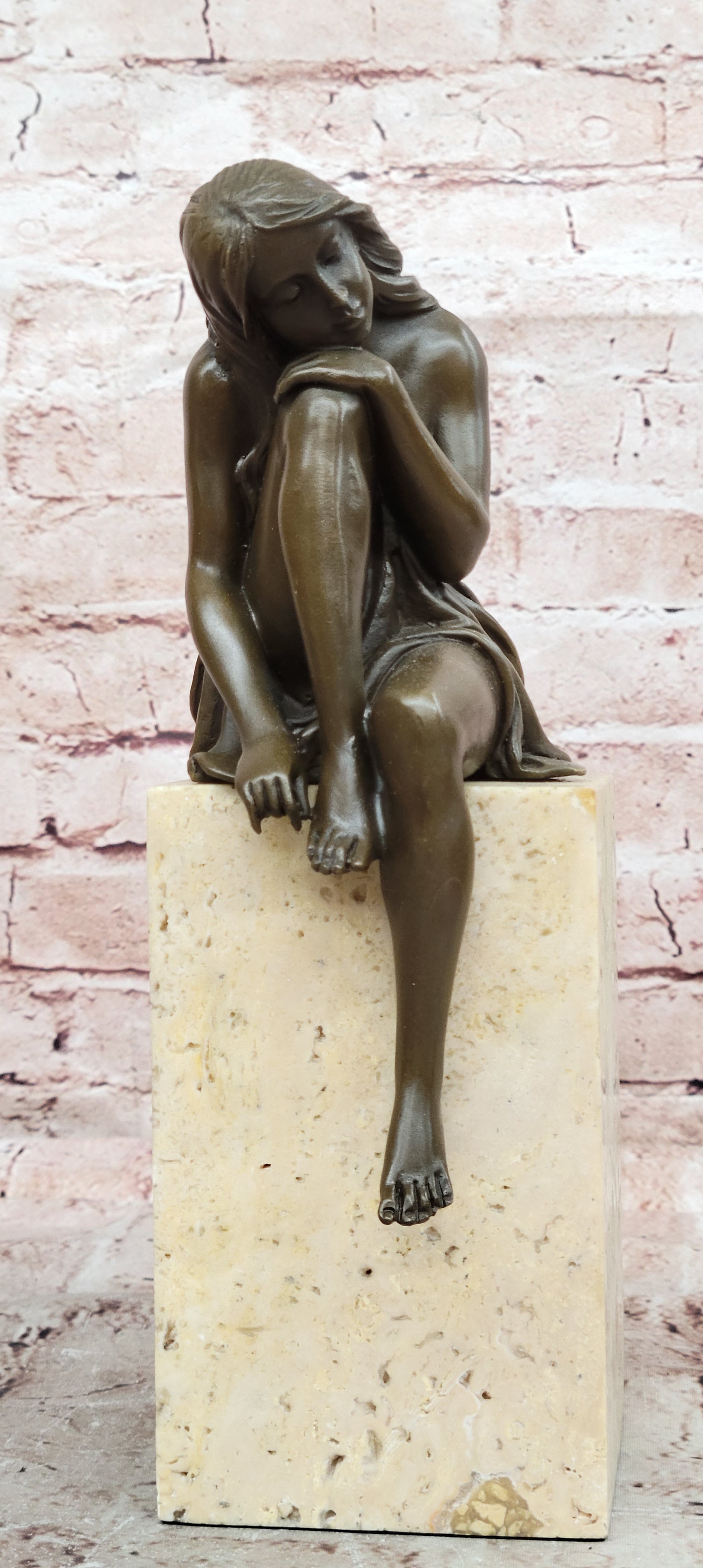 Cesaro Semi Nude Female Bronze Figurine Museum Quality Erotic Art