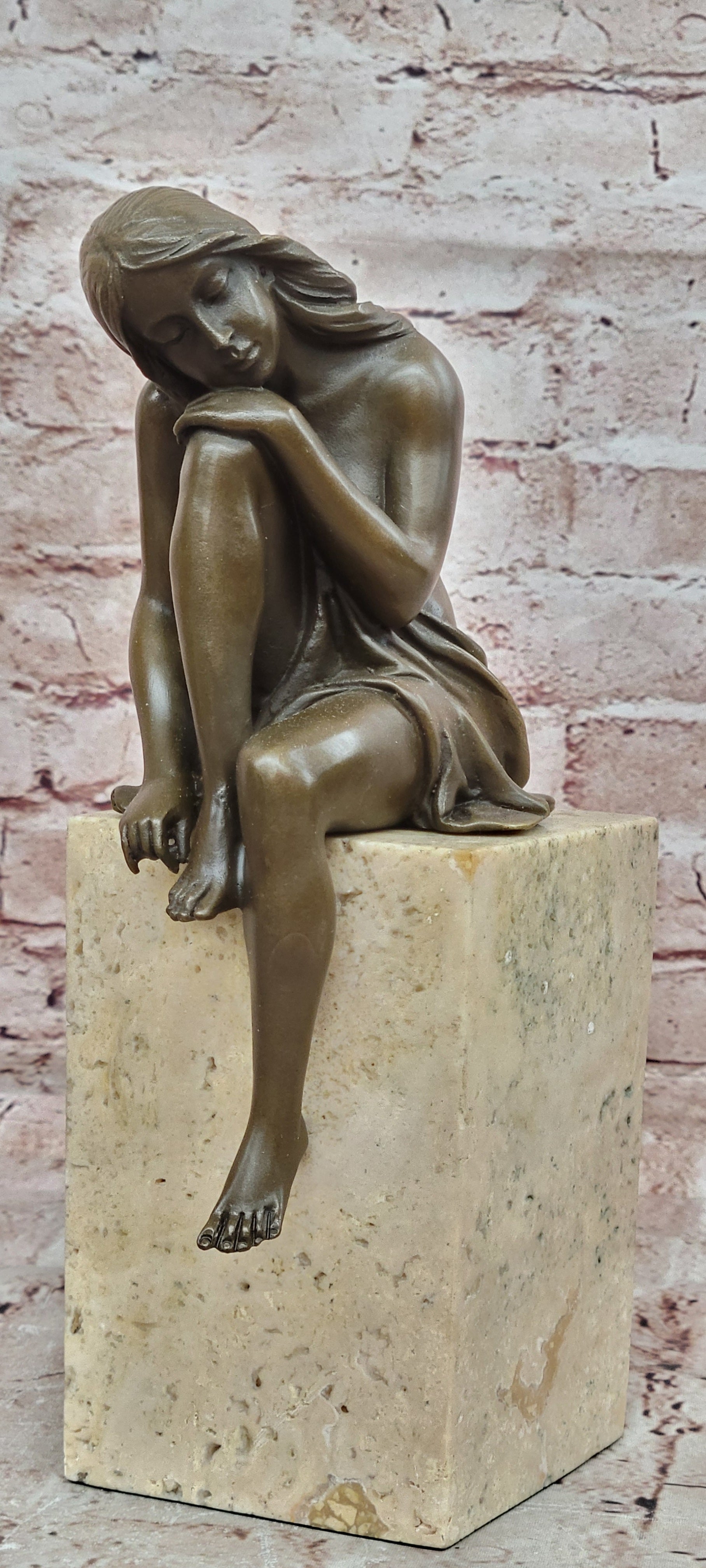 Cesaro Semi Nude Female Bronze Figurine Museum Quality Erotic Art