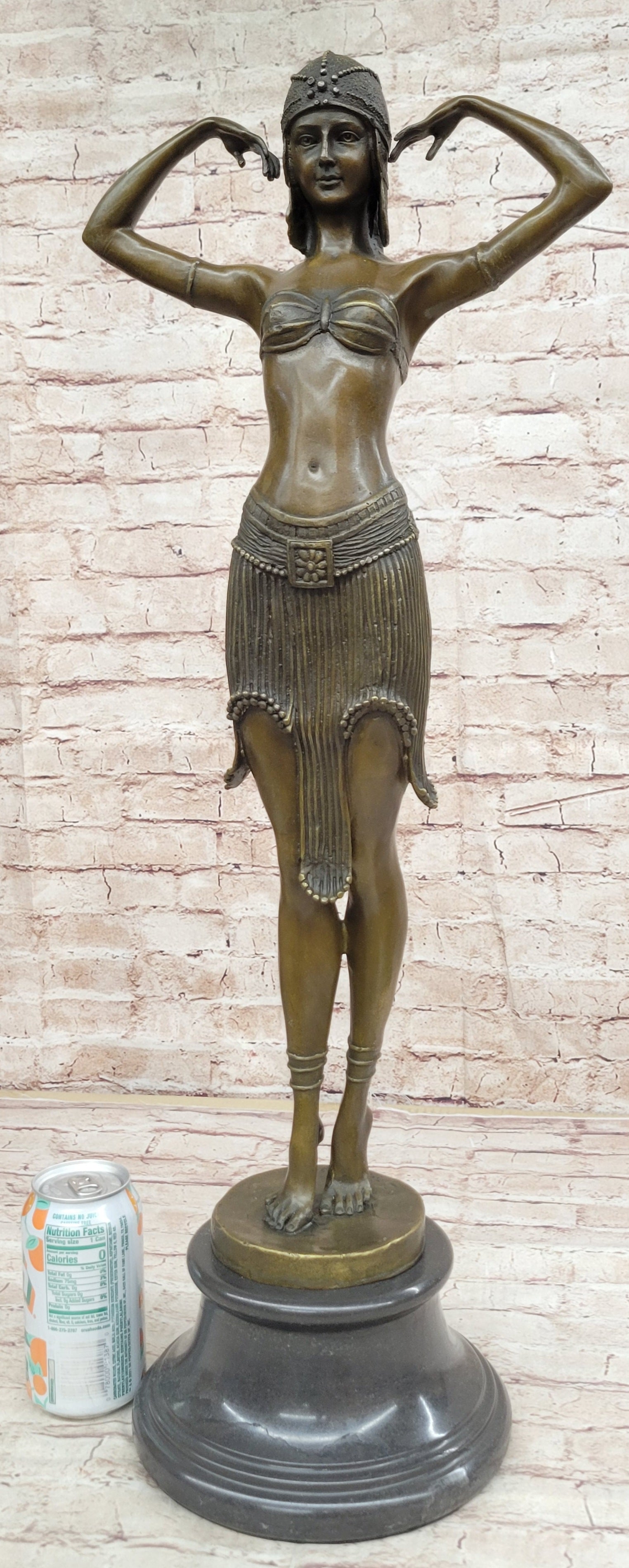 Bronze art deco Dancer Egyptian Dancer "Footsteps", signed: D.H.Chiparus Hotcast