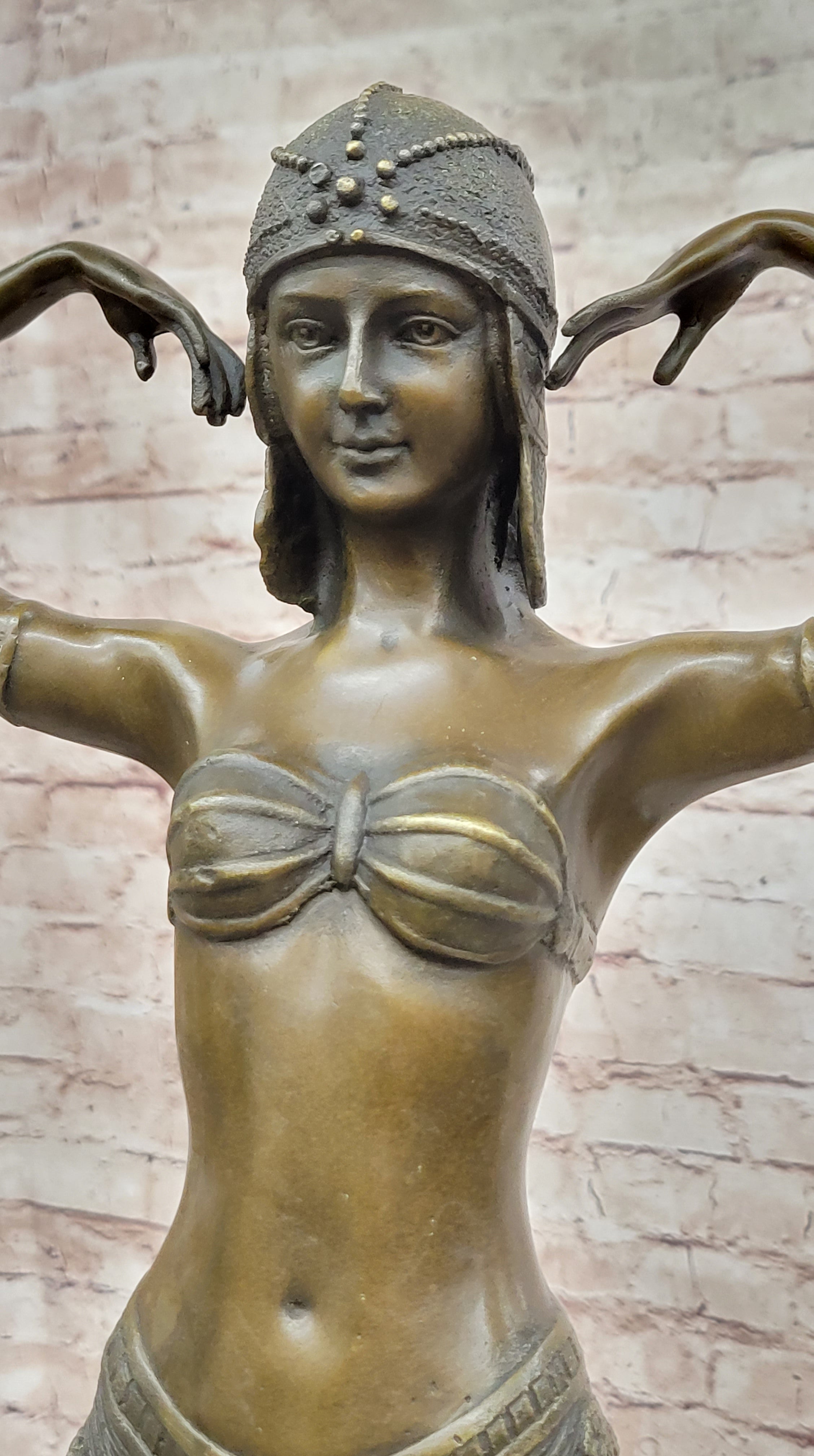 Bronze art deco Dancer Egyptian Dancer "Footsteps", signed: D.H.Chiparus Hotcast