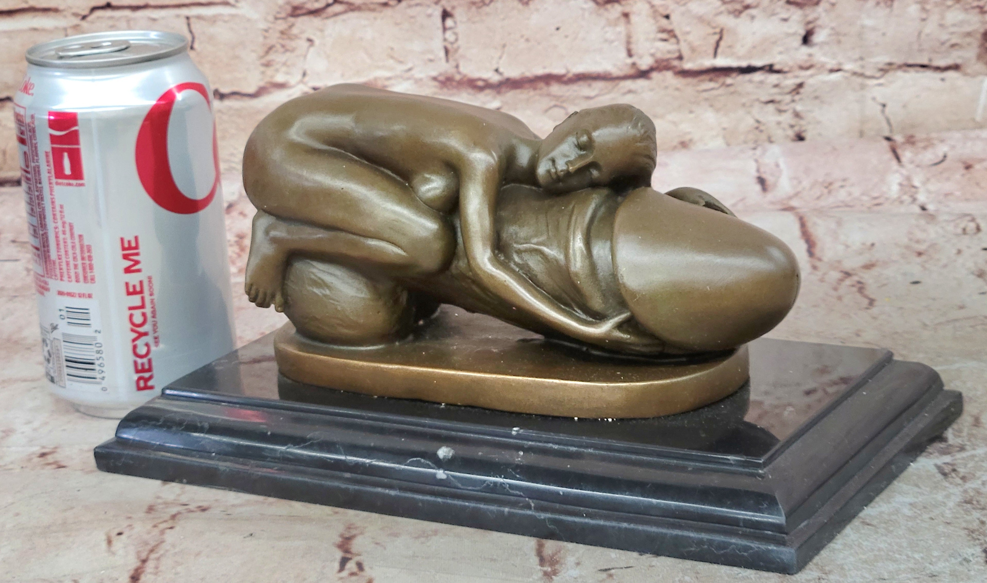 Hot Cast Erotic Nude Woman Bronze Statue by Mario Nick Sensual Artwork Figurine