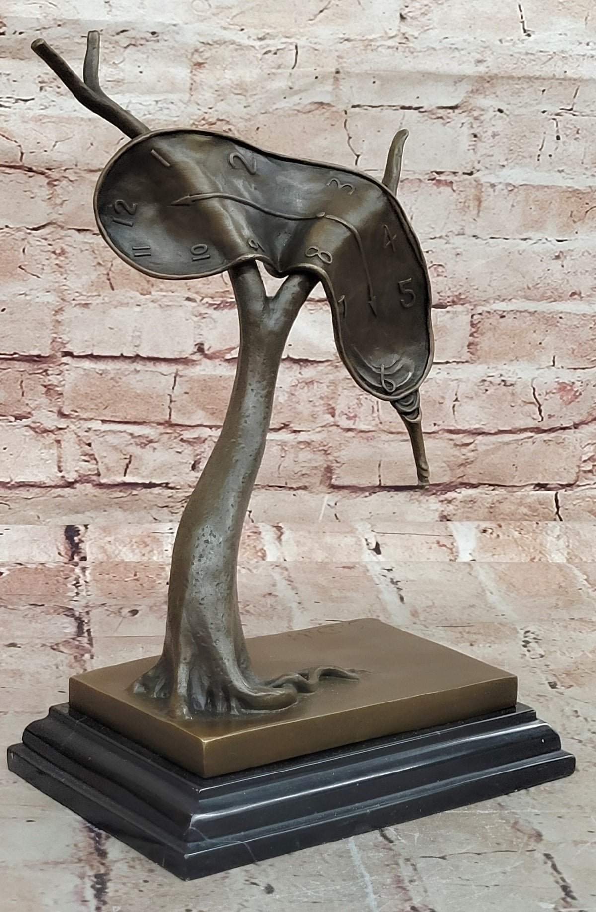 Dalí Persistence of Memory Clock Sculpture Surreal Modern Art Statue Decor